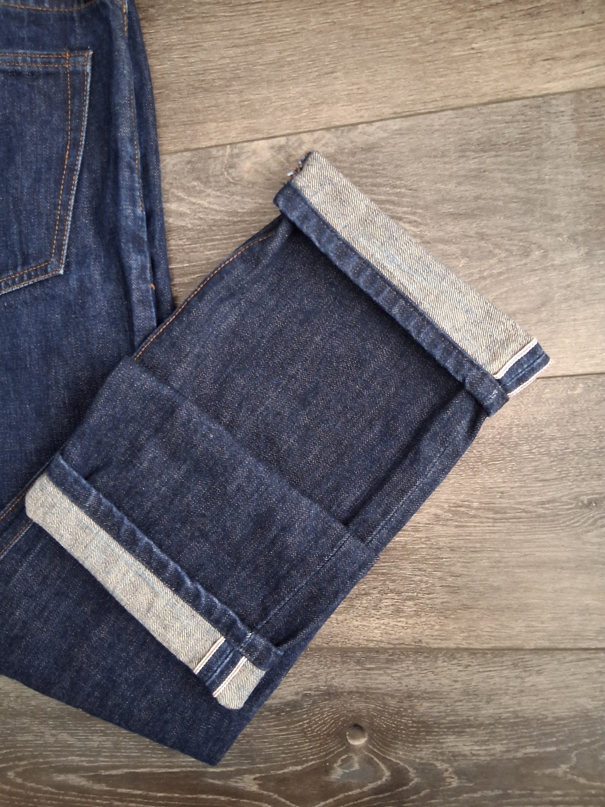 Gap Kaihara Japanese Raw Selvedge Denim Blue Jeans Button Fly Mens Size 31×28