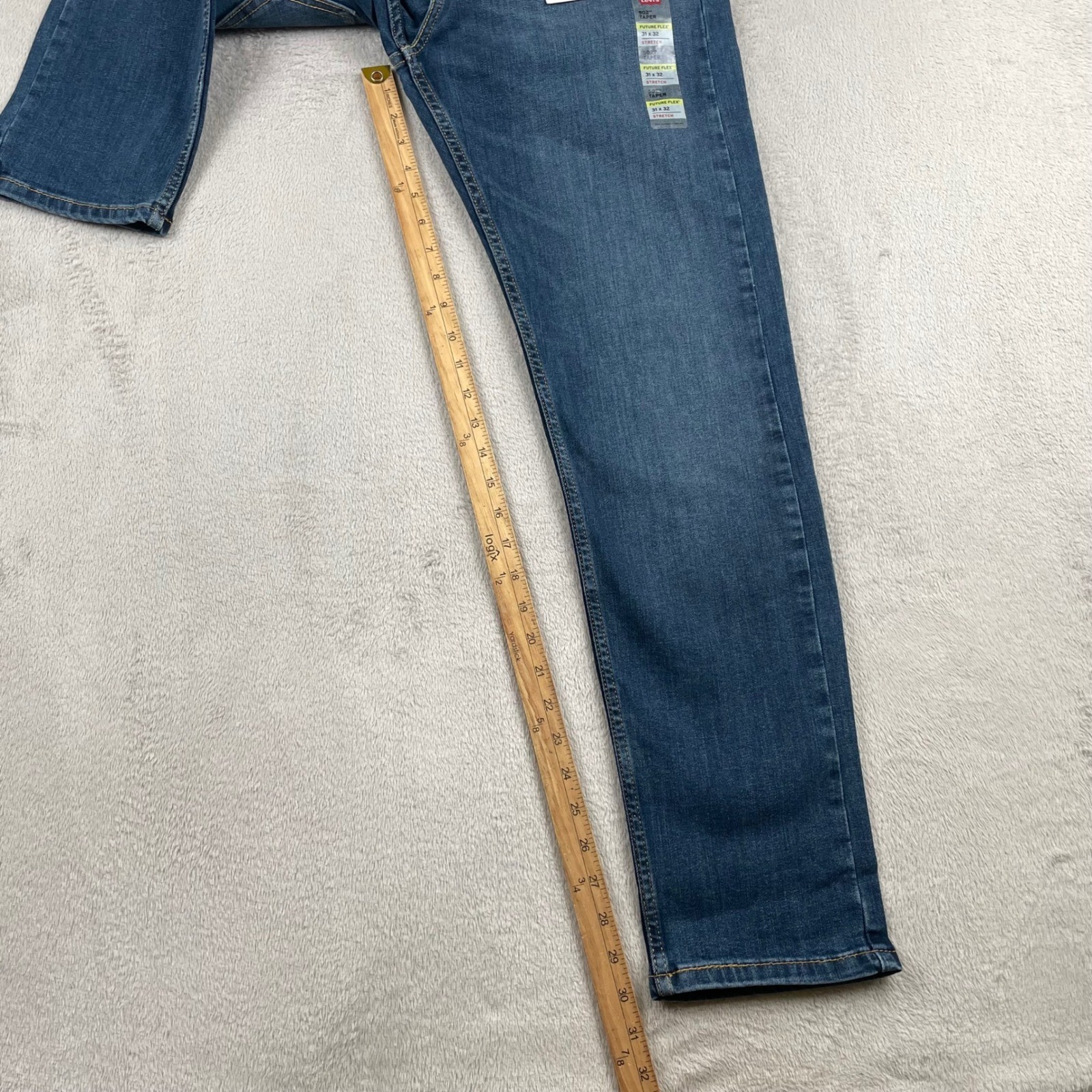 New Levis 502 Jeans Men 31×30 Regular Fit Blue Dark Wash Flex Stretch NWT