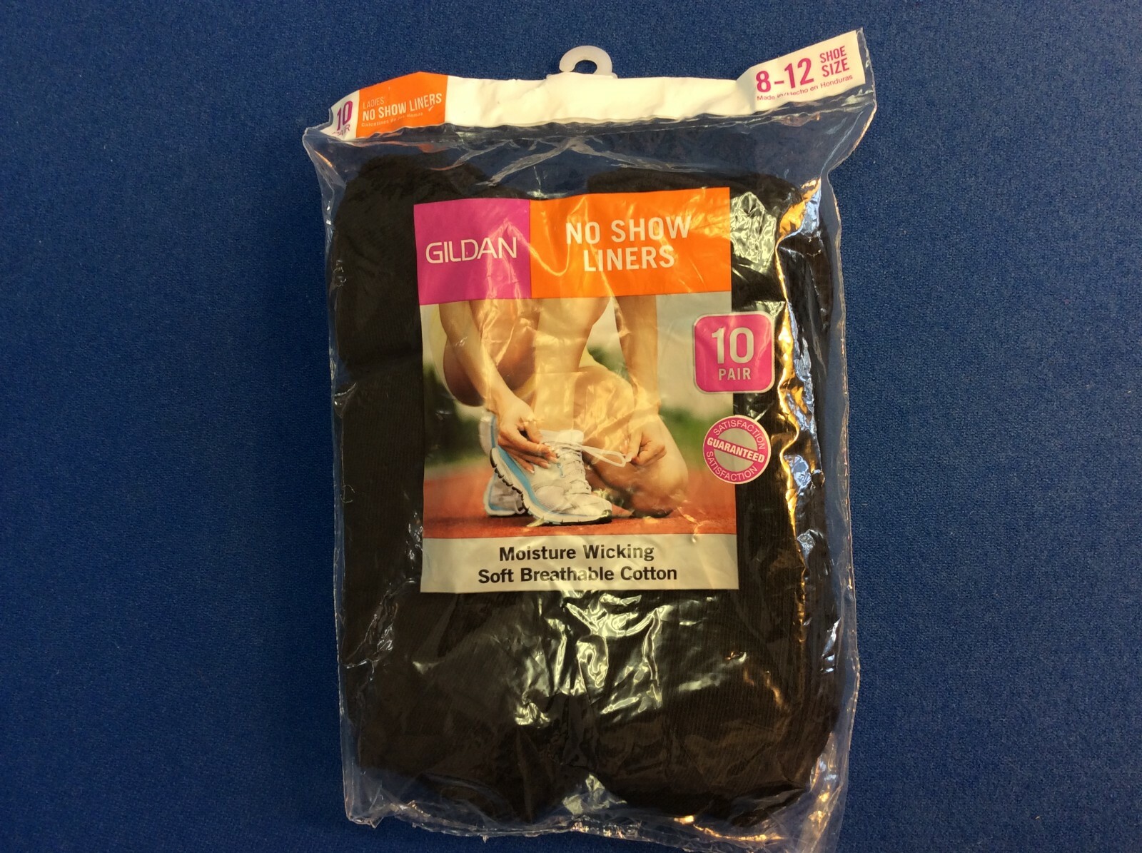 Women’s socks (Gildan) cushioned low cut, ankle or no show black or white 10 pk