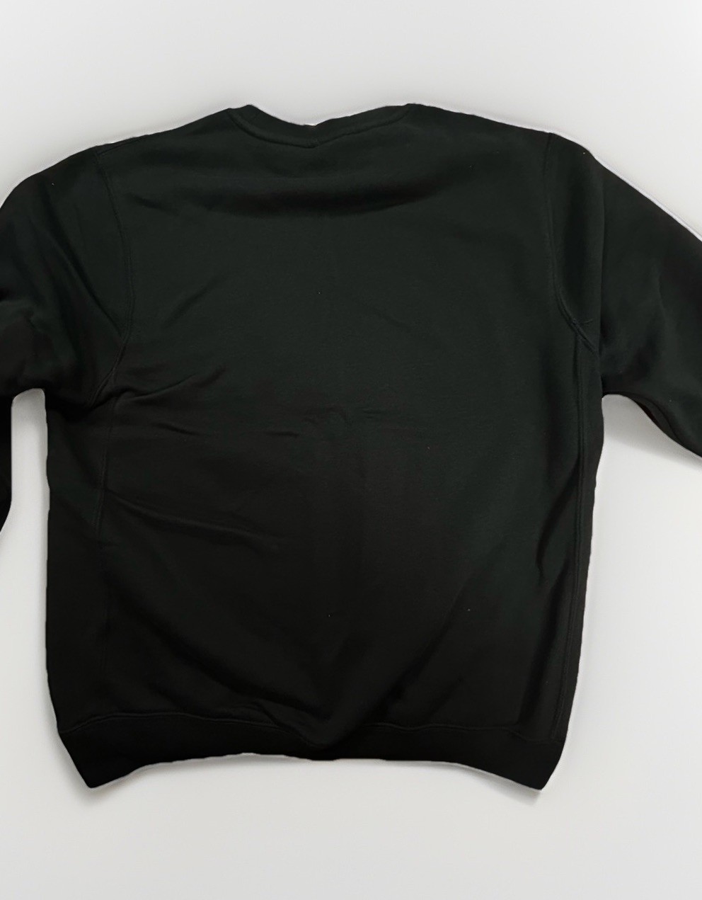 Nike Air Sportswear Sweatshirt Mens Small Black Swoosh Fleece Pullover Crewneck