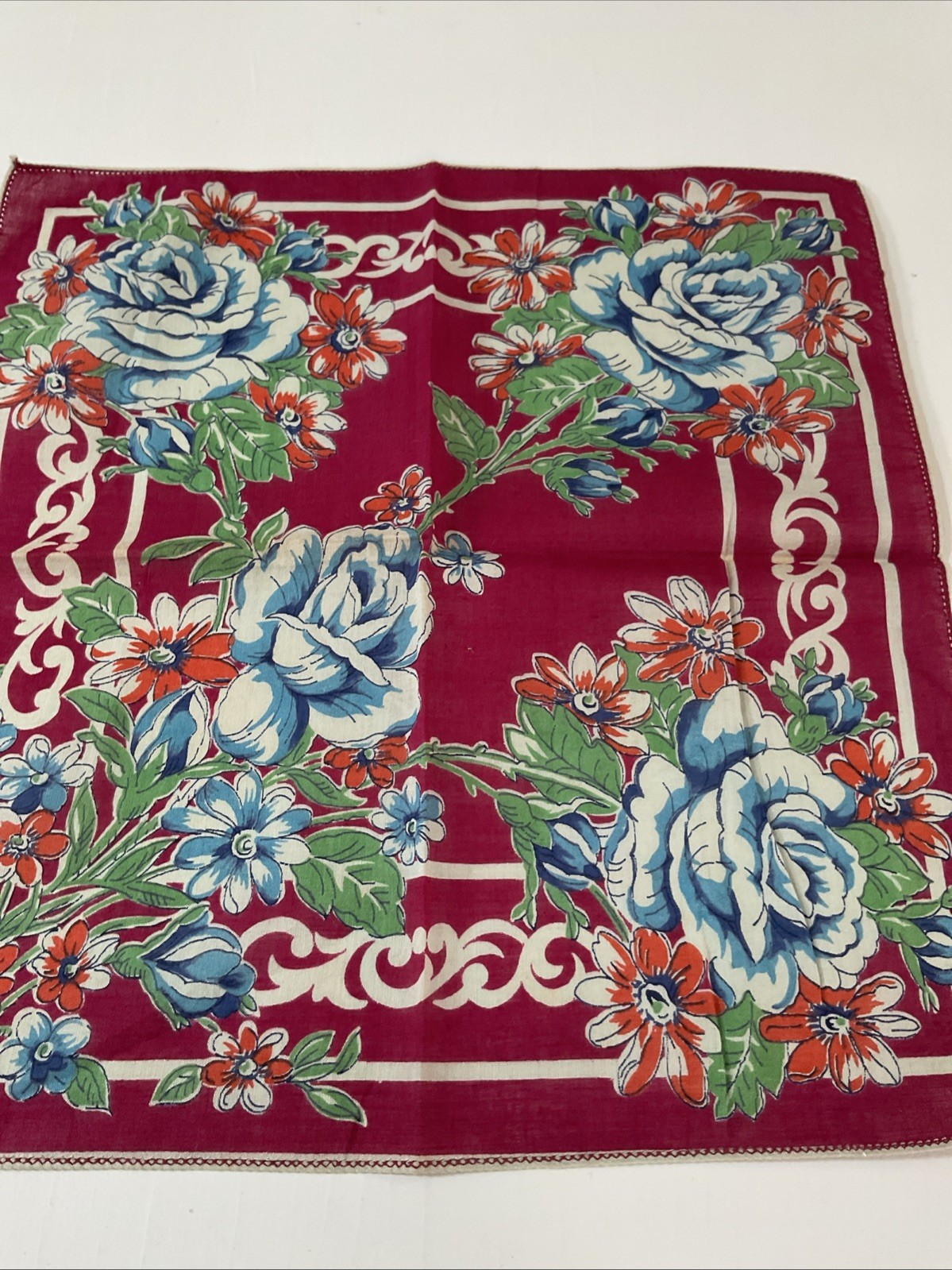 Vintage Ladies Hankies Lot Of 20 SHADES OF BLUE TONES FLORALS