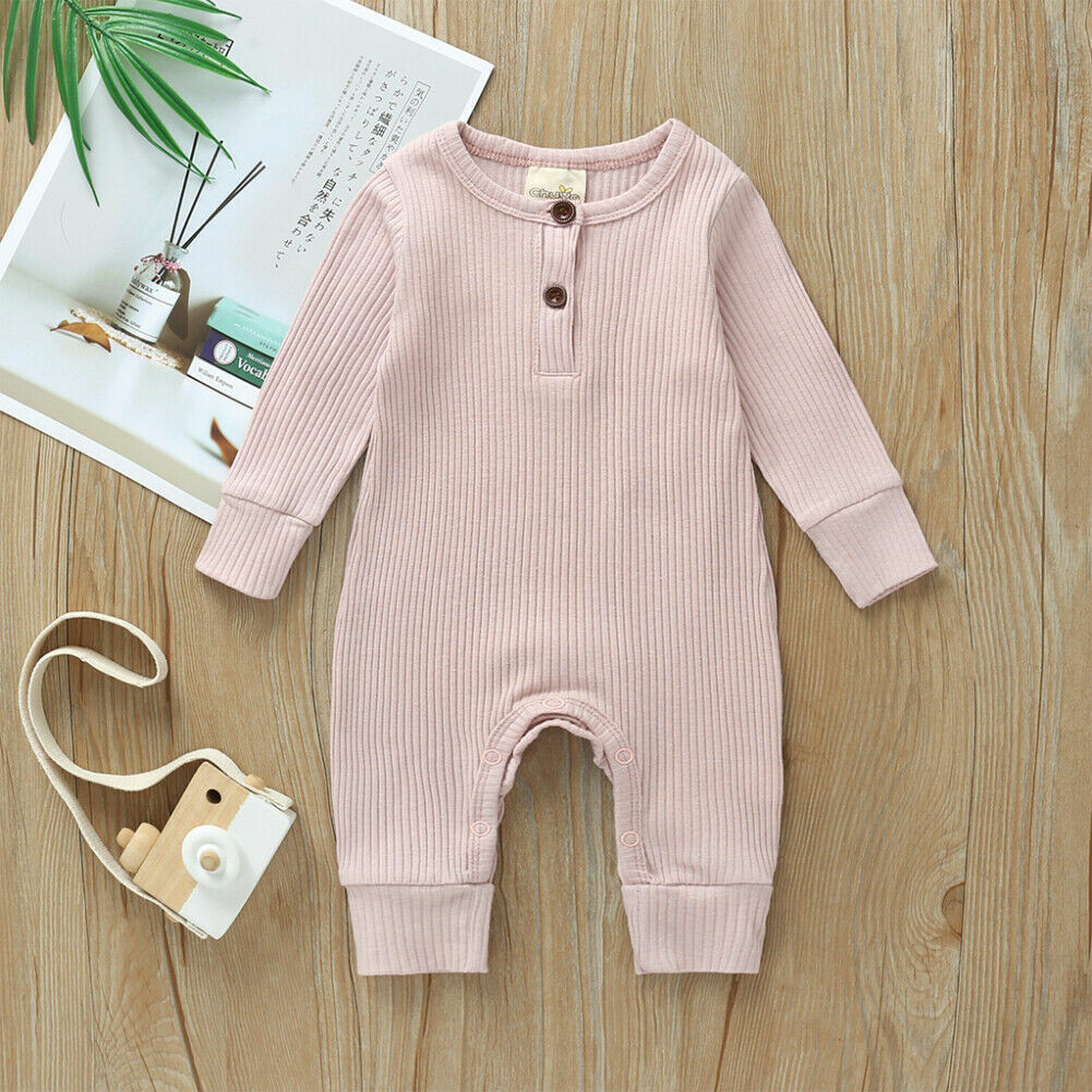 Newborn Baby Boy Girl Garment Cotton Knitted Fabric Elastic Pants Clothing Suit