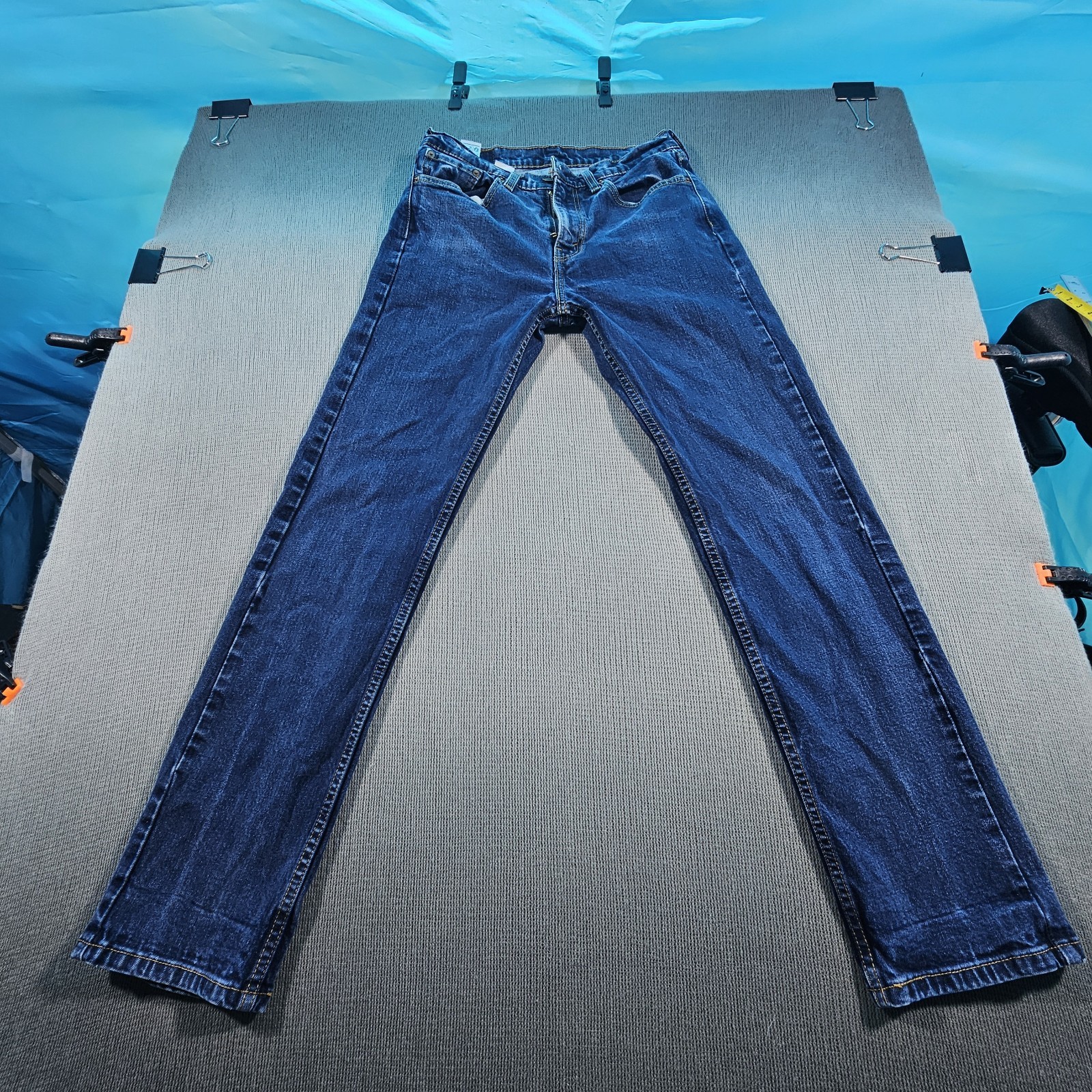 Levi’s 505 Men’s Regular Fit Jeans, Size 31×32, Blue Denim