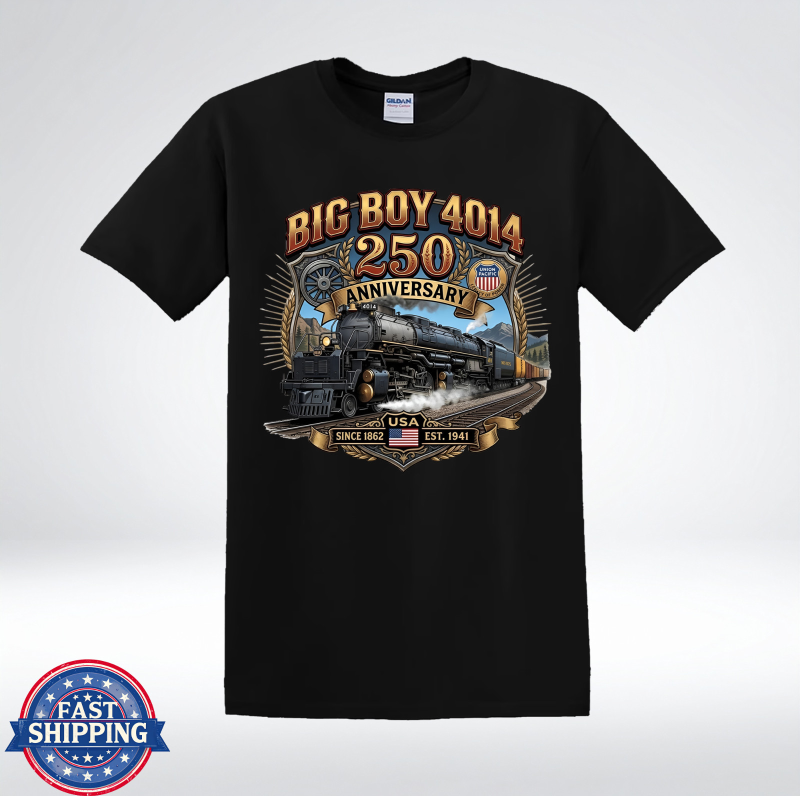 Big Boy 4014 250 Anniversary Steam Train T-Shirt