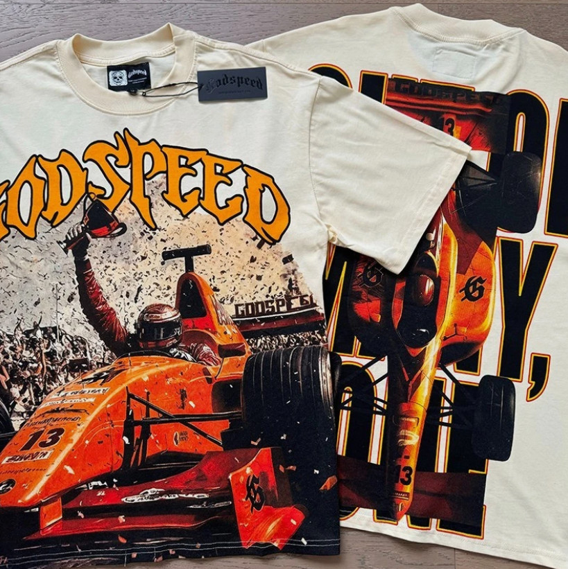 NEW Mens Godspeed Short Sleeve Street Rock Style Pure Cotton T-Shirt 2 colors