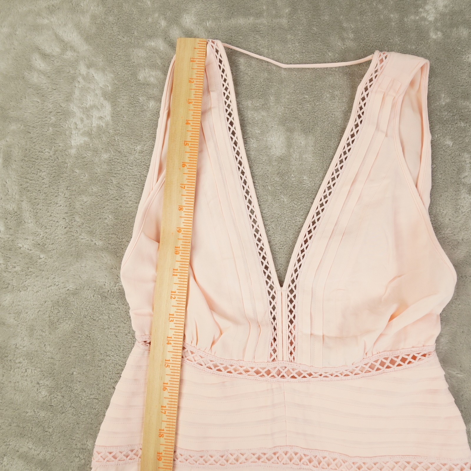 REISS Regular Wide Leg Resort Jumpsuit in Blush Pink Women’s 4 Chic City