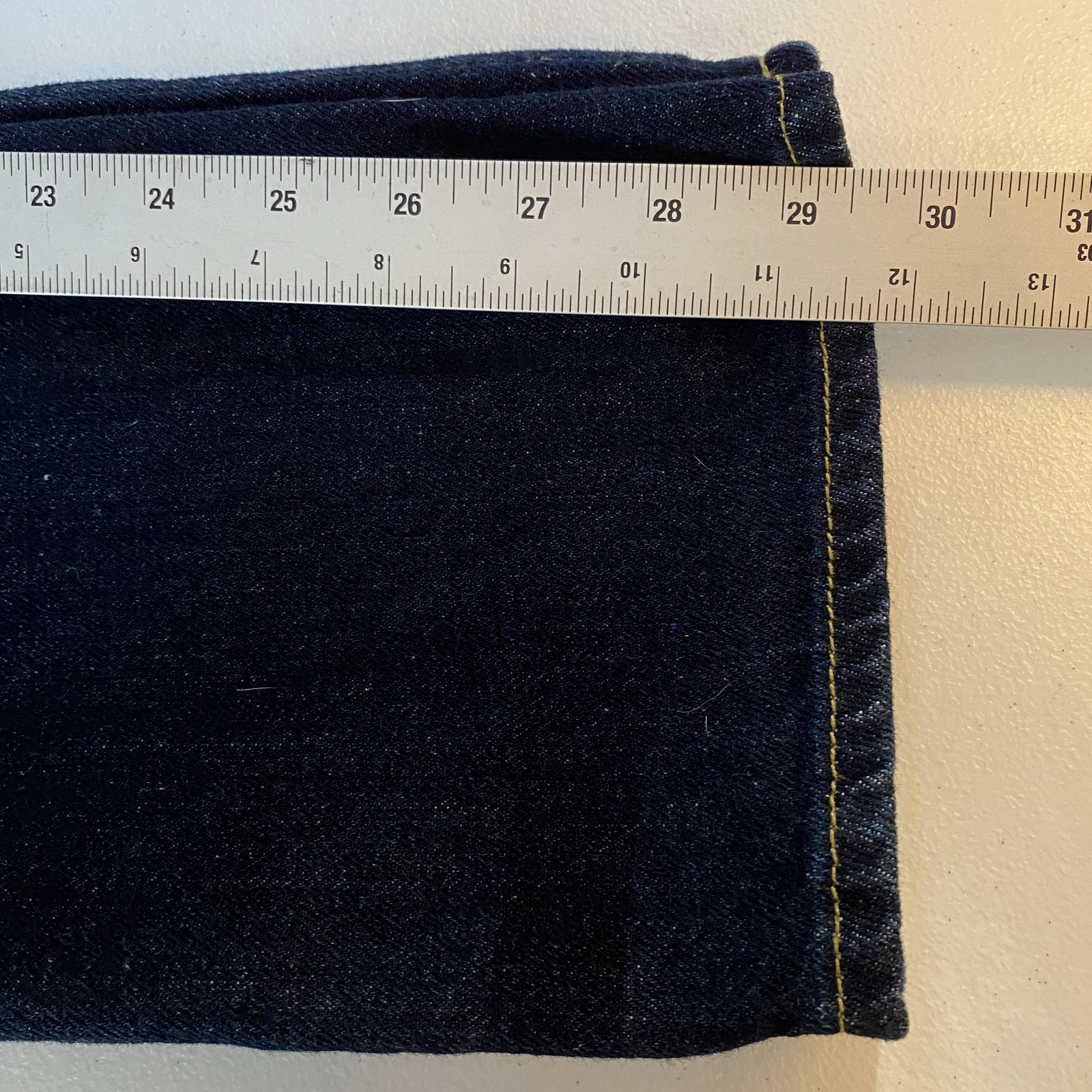 Hollister Slim Straight Jeans Mens 29×30 Blue Dk Wash Denim Whiskered Button Fly