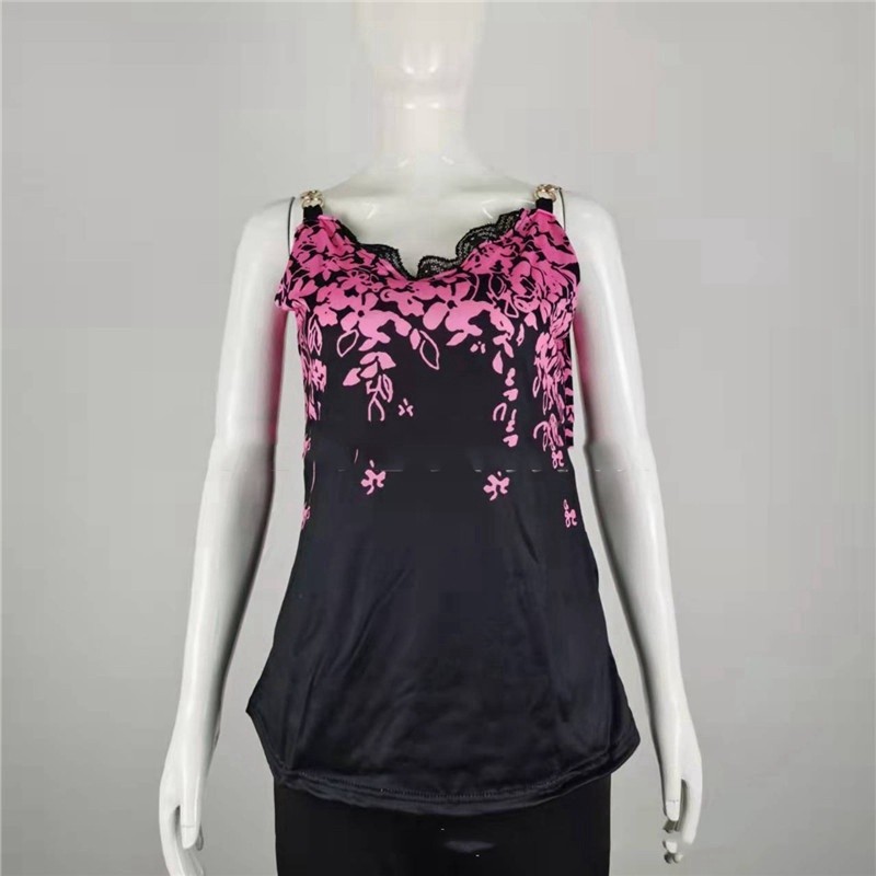 Ladies Tops Shirt Strappy Chain Womens Vest Plus Size Swing Sleeveless