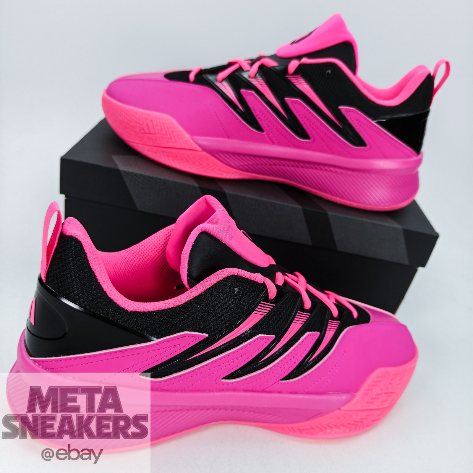 Adidas US 11 Men’s Pink Black Lifestyle Basketball Dame Certified 3 JI1545 New