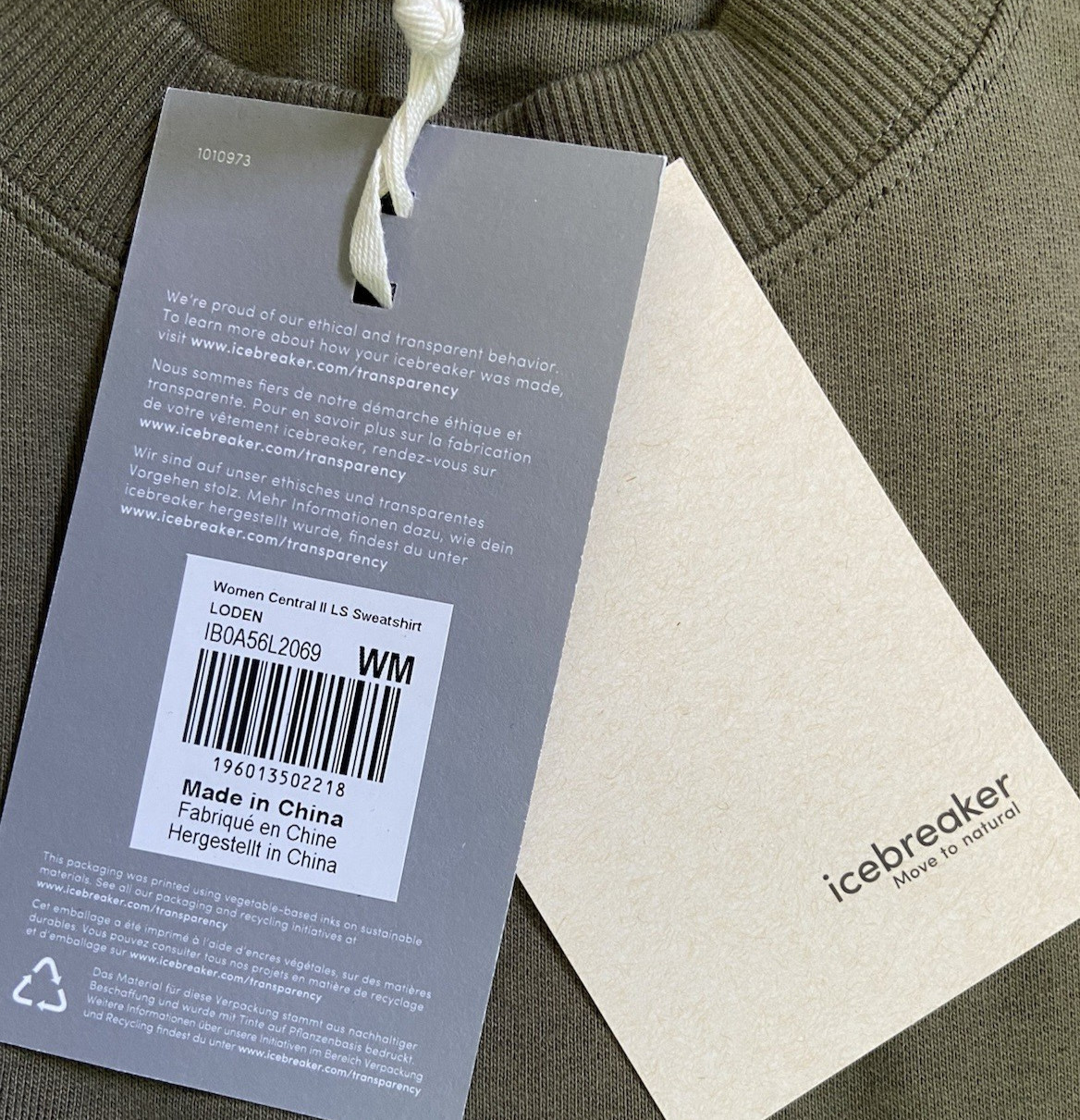 NEW Icebreaker 30% Merino Wool Blend Sweatshirt Size M Retails for $130 Loden