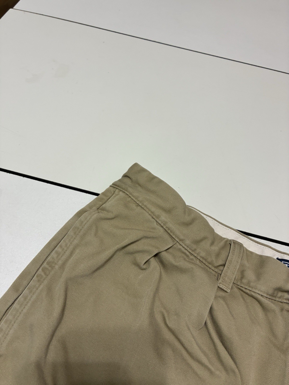 Vintage Polo Ralph Lauren Cormac Shorts 34 Khaki 6″ Inseam Relaxed Pleated Chino
