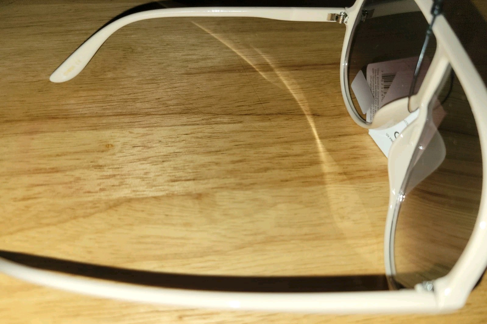 Unisex Bone Color Giselle Brand Black Lens Aviators