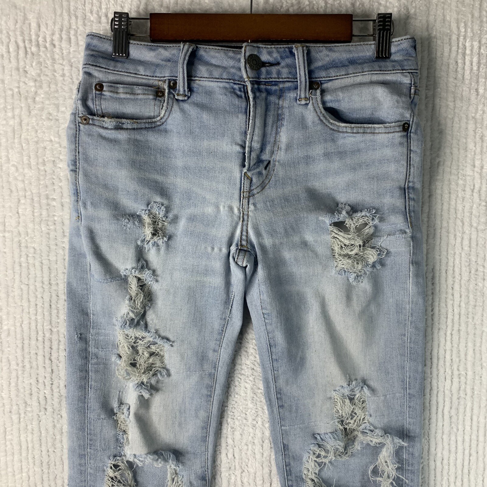 American Eagle Stacked Skinny Blue Jeans Men’s Size 29×32 Next Level Airflex