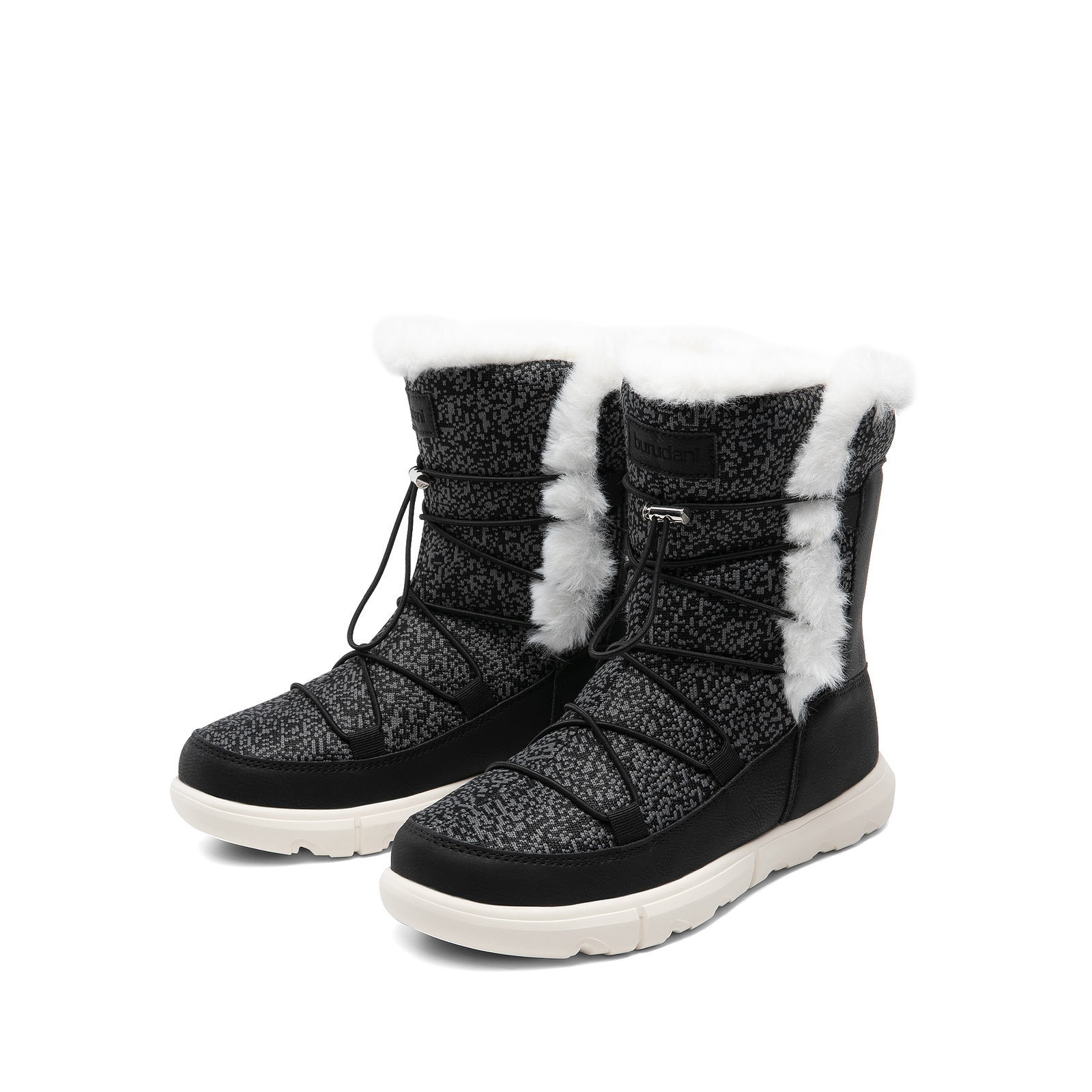 Women’s Winter Snow Boots Fur Lining Lace-Up Casual Lightweight Snow Boots