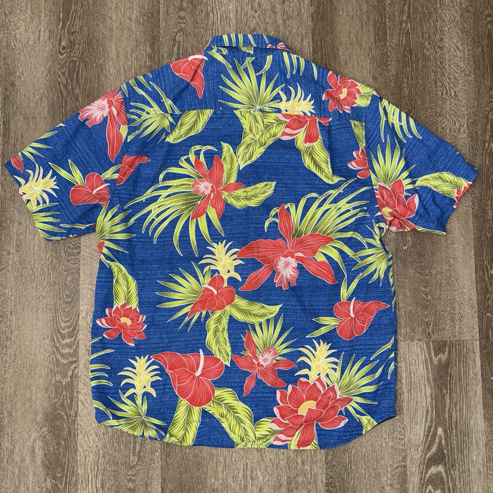 Tommy Bahama IslandZone Silk Camp Shirt Colorful Floral Hawaiian Men’s Large
