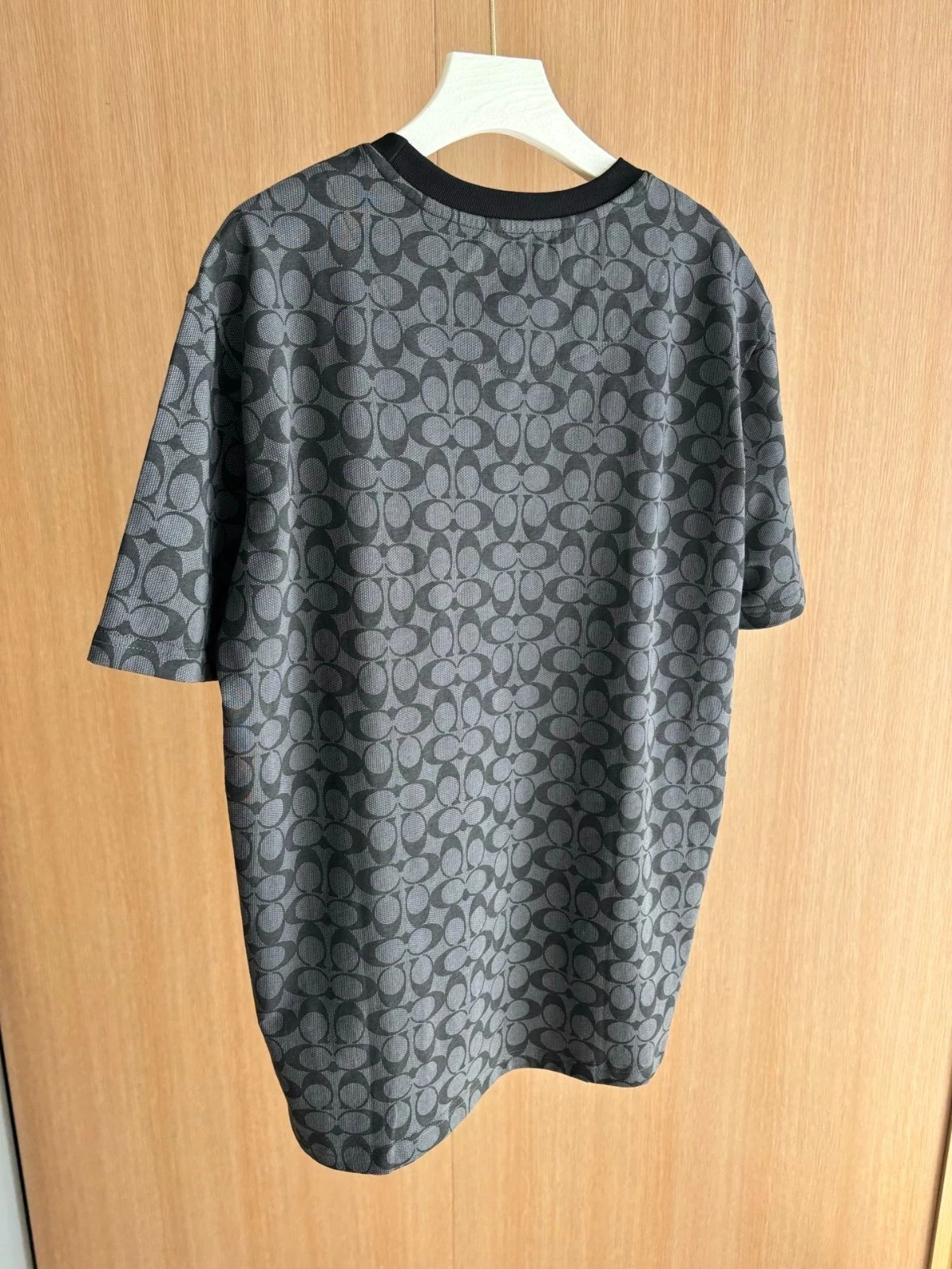 NWT COACH Women Men’s Unisex Black Brown printed T Shirt Organic Cotton