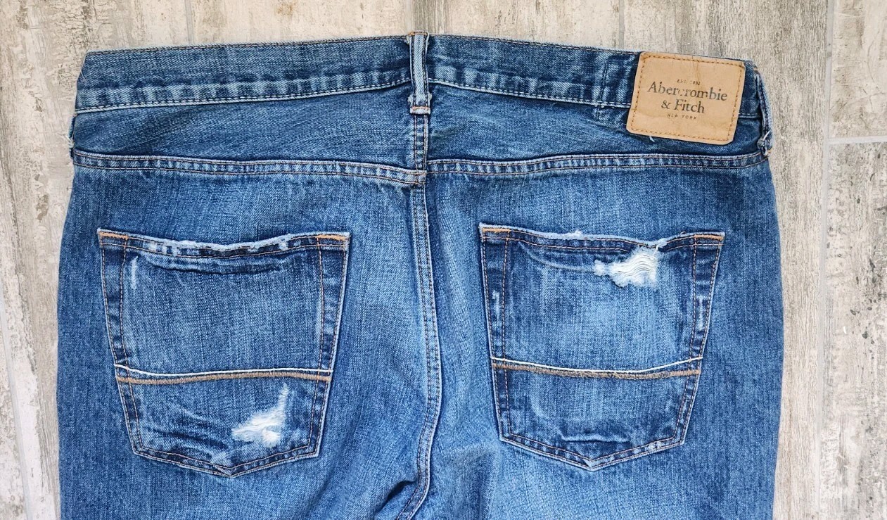 Abercrombie & Fitch Mens Kilburn Low Rise Boot Jean Sz W36 L32 Button Fly Y2K