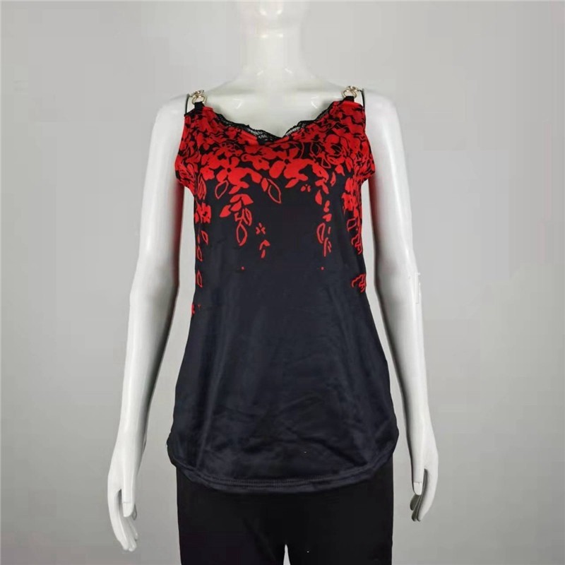 Ladies Tops Shirt Strappy Chain Womens Vest Plus Size Swing Sleeveless