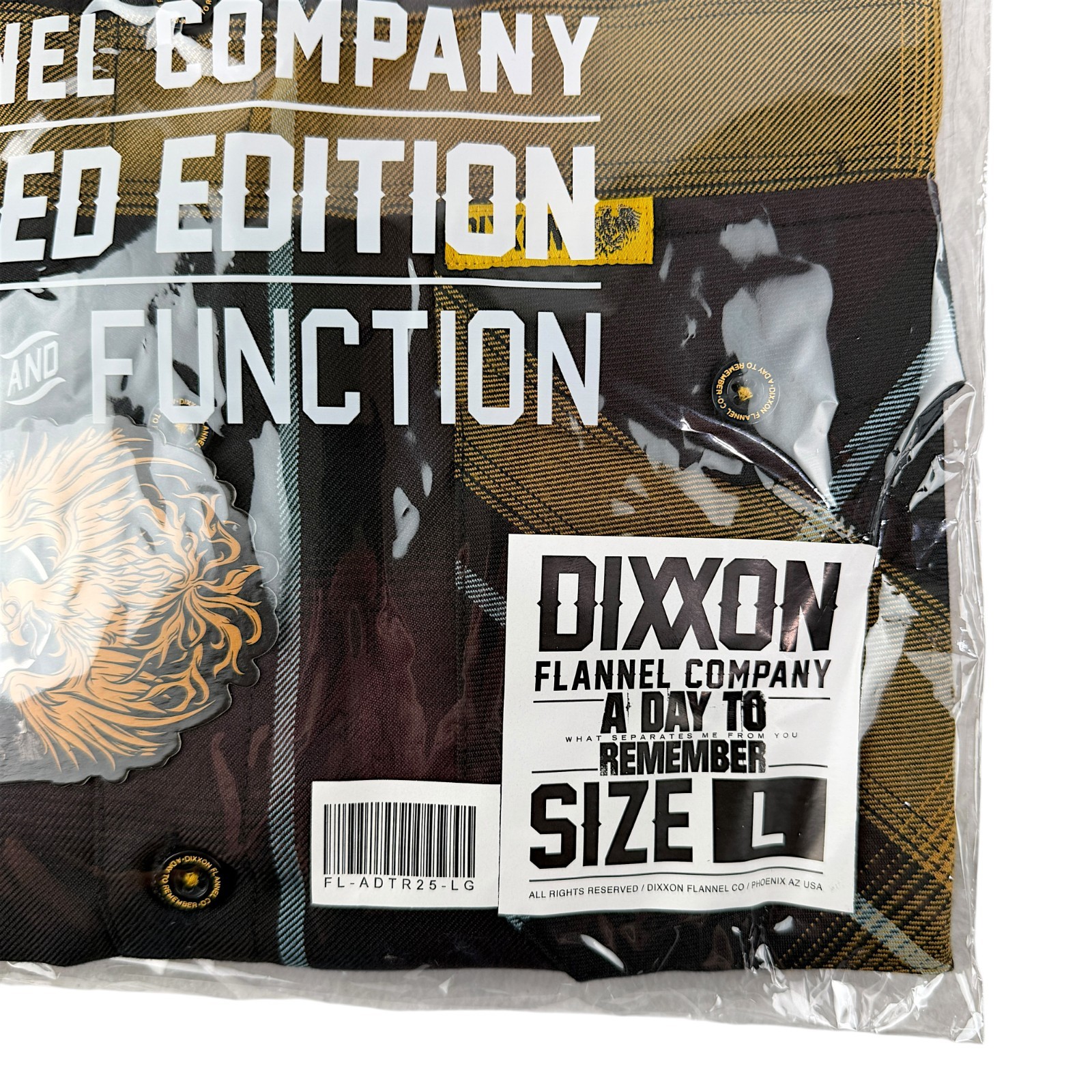 DIXXON Flannel x A Day To Remember ADTR Men’s LARGE Plaid Band Button Shirt