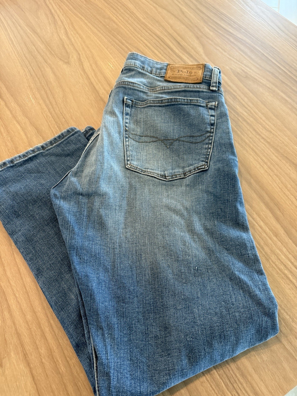 Polo Ralph Lauren The Hampton Relaxed Straight Jeans Mens 33×32 Blue
