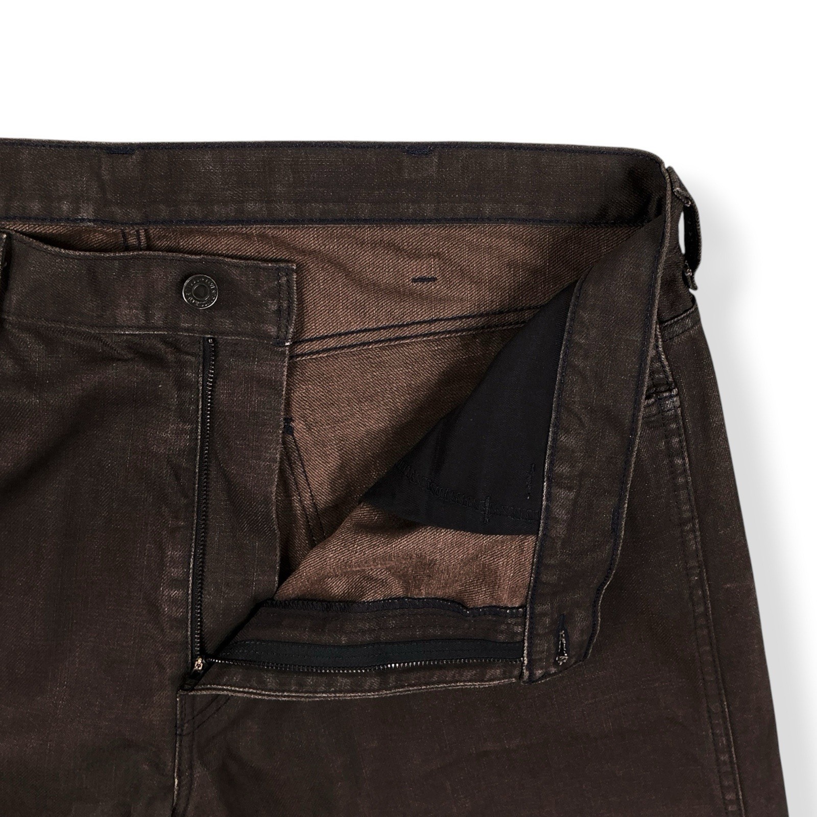 Levis Jeans Men 40×30 (ACTUAL 40×29) Dark Brown 569 Two Horses Coated