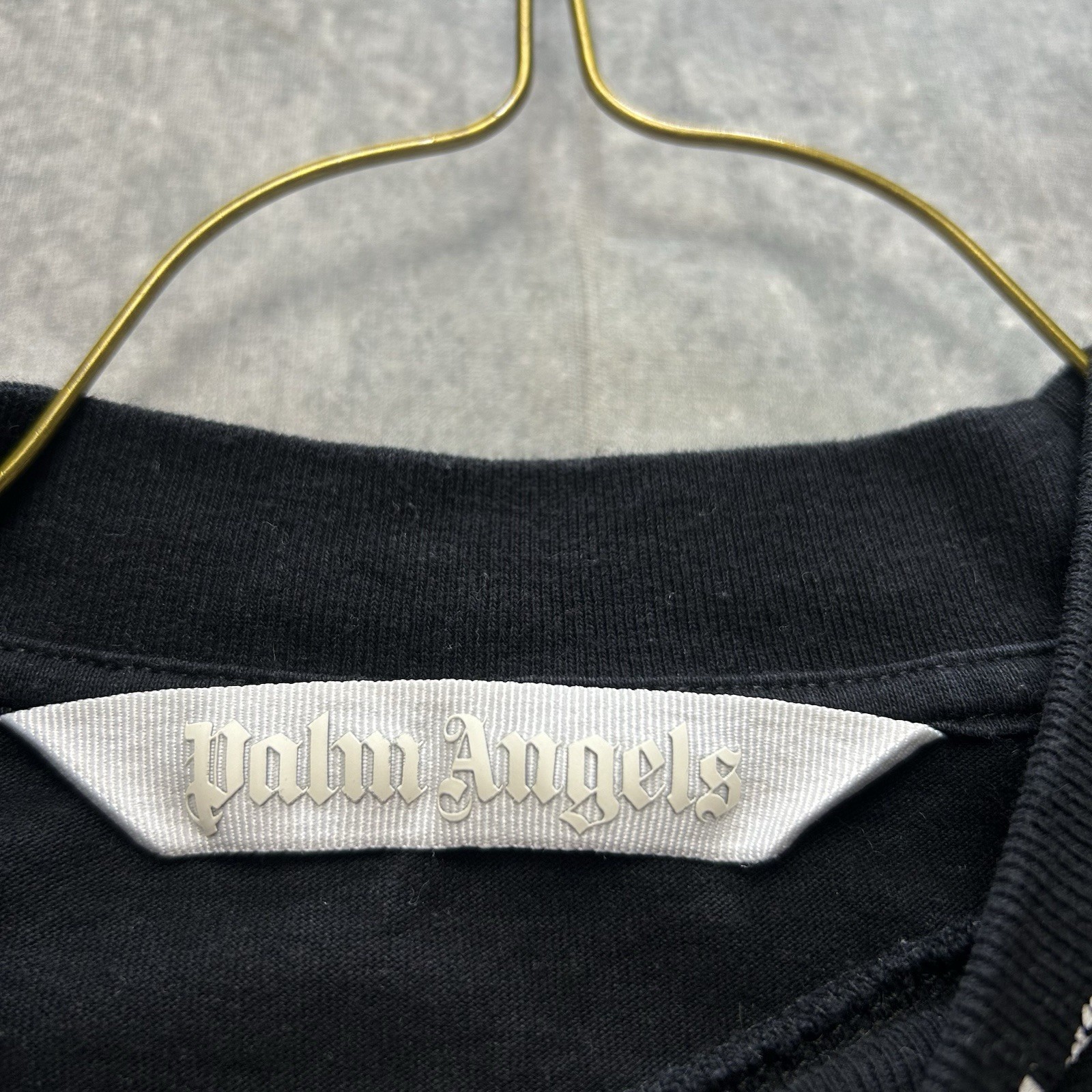 Palm Angels Big Logo T-Shirt Authentic Oversized Fit Men Size XS Black