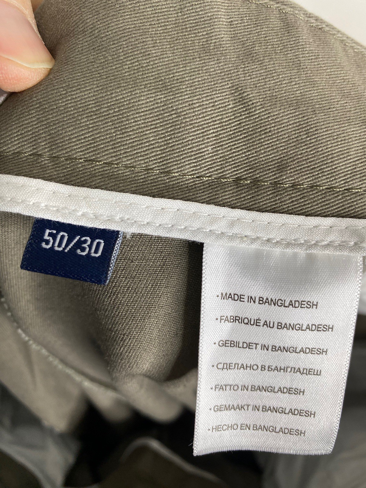 Harbor Bay HB Pleated Waist Relaxer Pants Mens 50×30 Olive Cotton Chino NEW