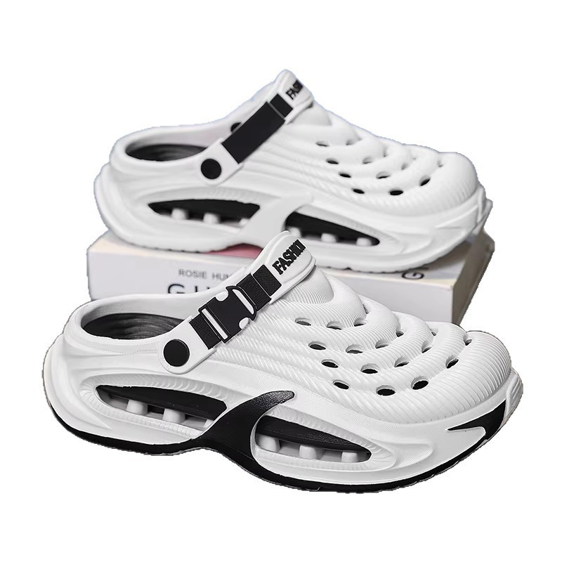 Men’s EVA Hole Shoes Thick-Soled Non-Slip Breathable Beach Sandals for Summer