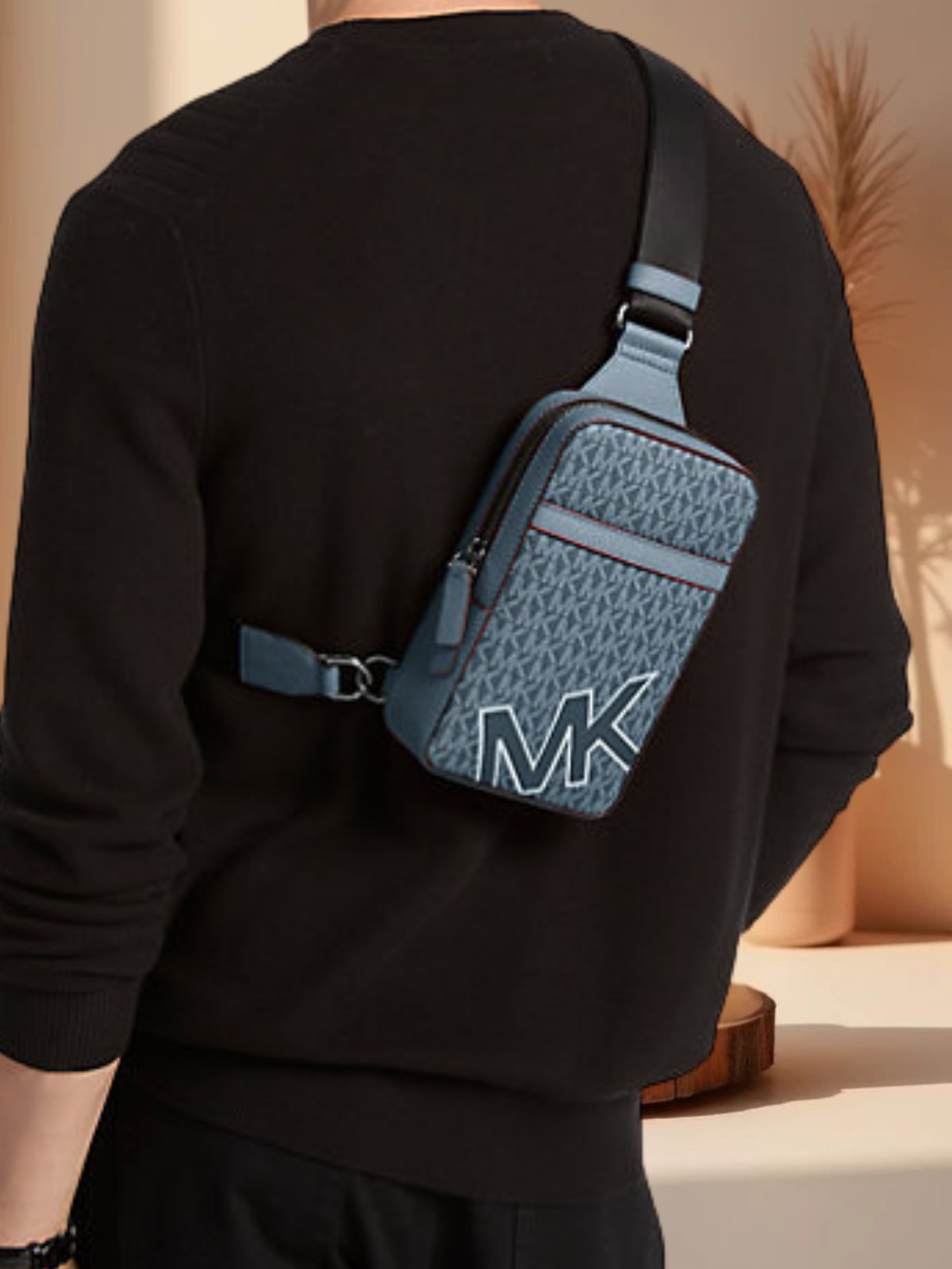 Michael Kors Cooper Medium Signature Logo Crossbody Sling Pack Men Bag Variation