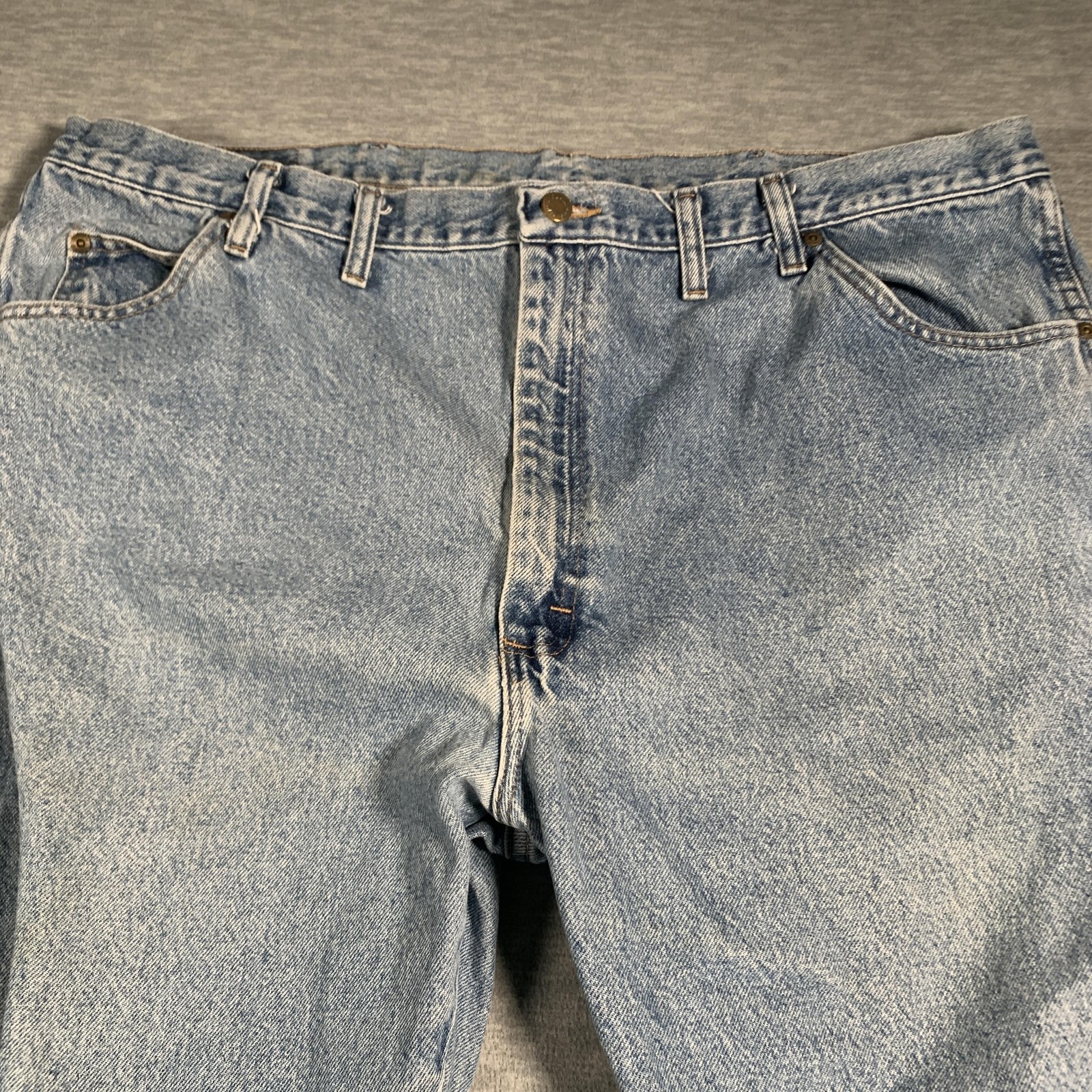 Wrangler Jeans Mens 46×29 Blue Straight Leg Regular Fit Denim 96501SW Cotton