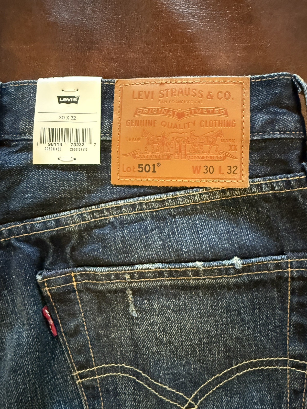 Levi’s Premium 501 Original, Blue Jeans, 100% Cotton, 30×32