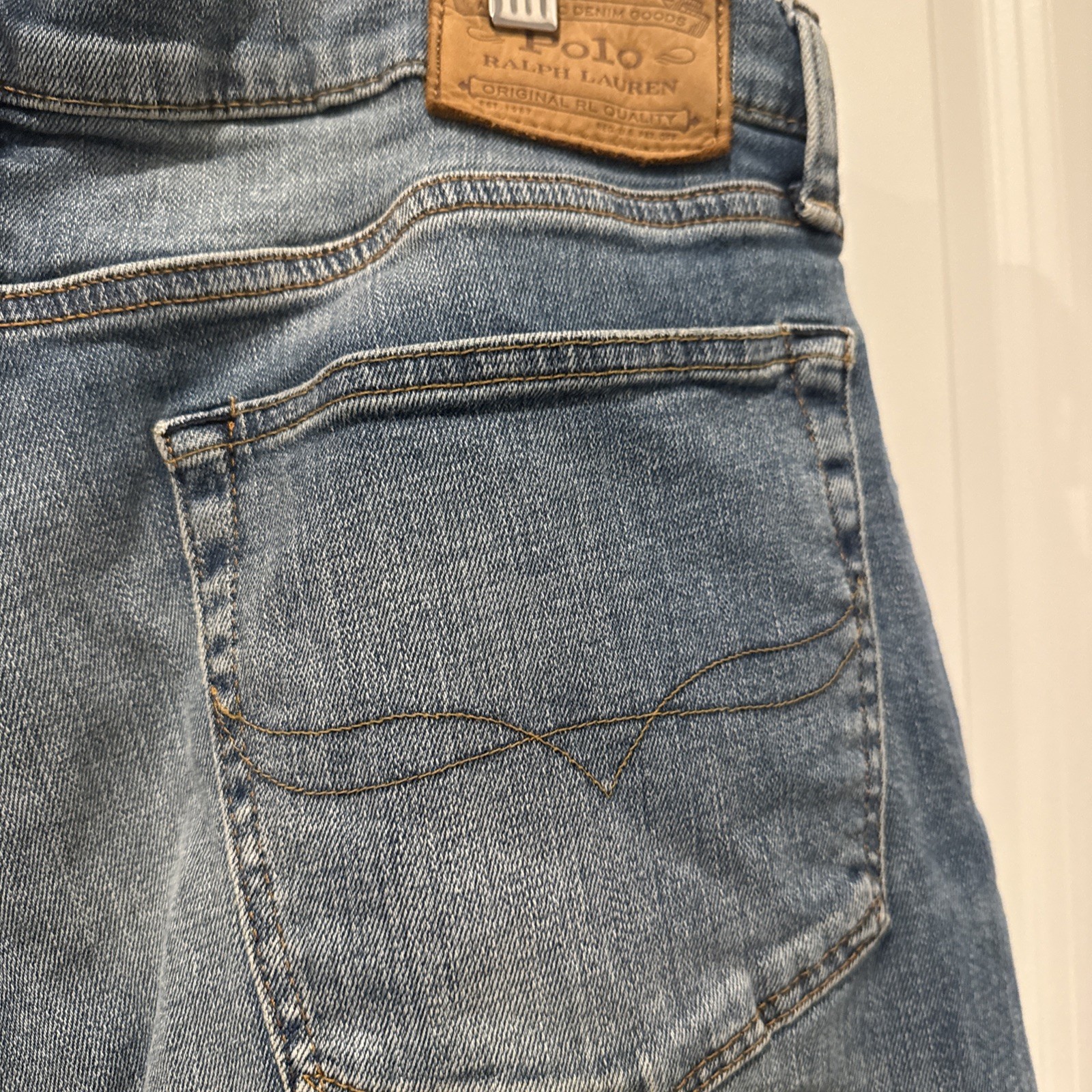Polo Ralph Lauren The Hampton Relaxed Straight Jeans Mens 33×32 Blue