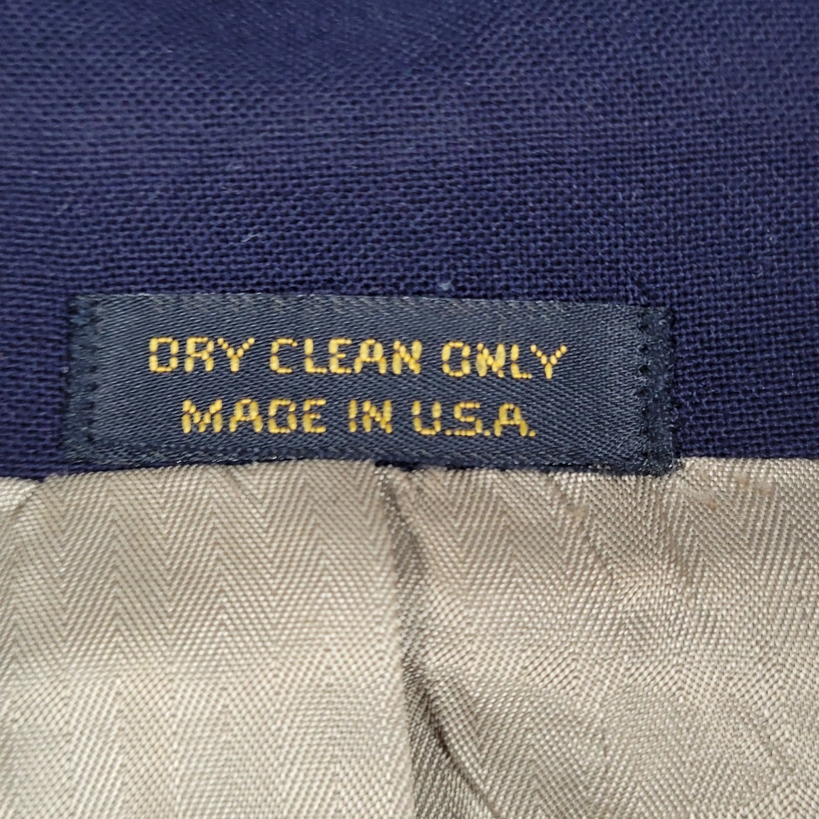 Robert Stock Navy 2 Button Single Vented Notch Blazer Sport Coat USA 40S *holes