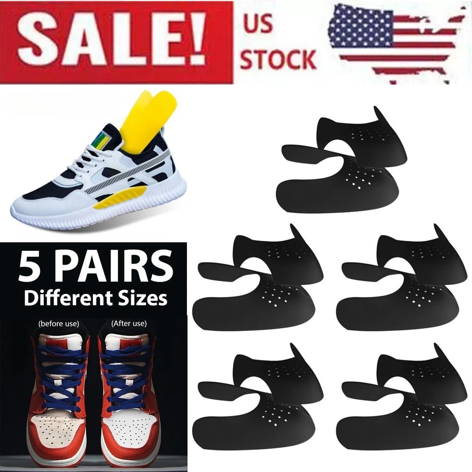 5 Pairs Shoe Protector Anti Crease Force Fields Cover Toe Cap Creasing Decreaser