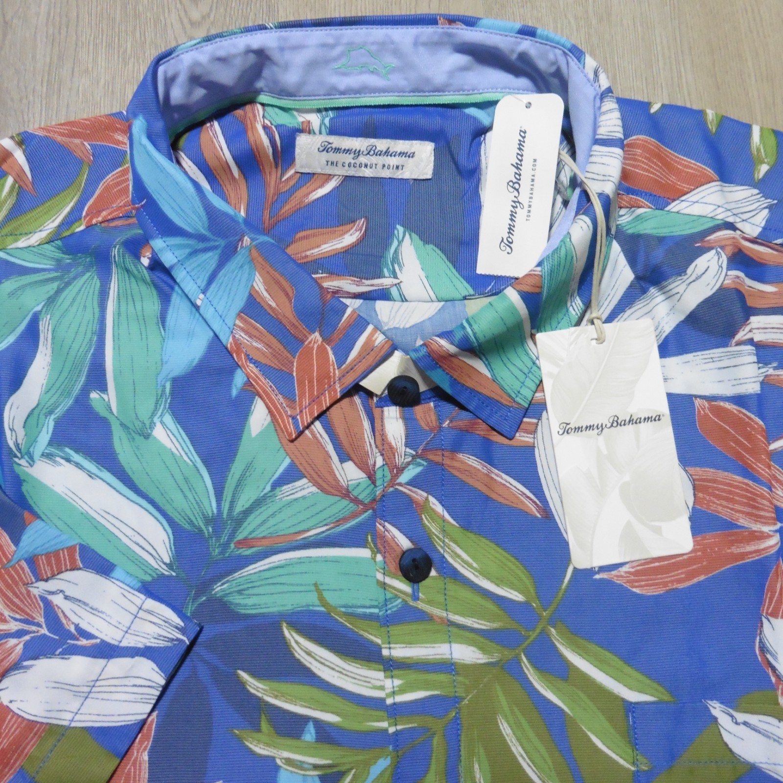 TOMMY BAHAMA Mens 4XLB 4XL BIG & TALL COCONUT POINT HAWAIIAN SHIRT COOLMAX