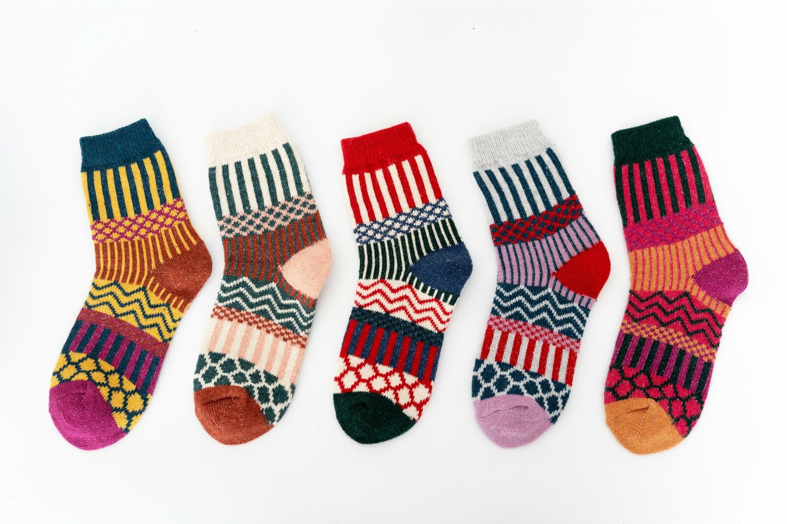 5 Pairs Womens Winter Warm Thermal Lambs Wool Merino Heavy Duty Boot Socks 5-9