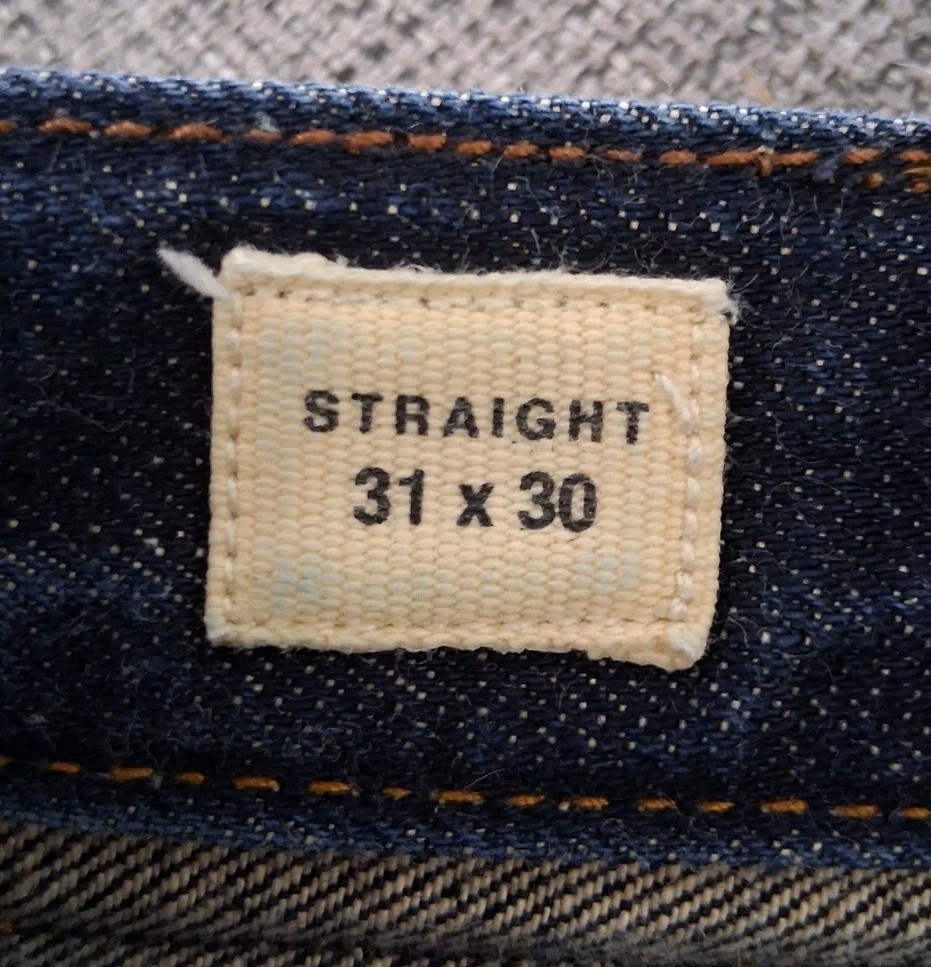 Gap Kaihara Japanese Raw Selvedge Denim Blue Jeans Button Fly Mens Size 31×28