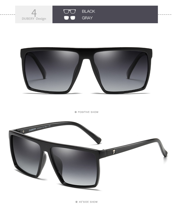 DUBERY Men Women Polarized Sport Sunglasses Square Driving Fishing Glasses UV400