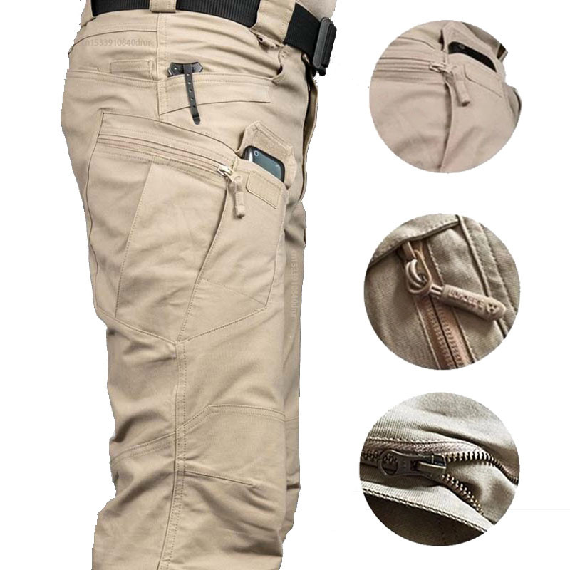 Tactical Mens Pants Work Cargo Combat Hiking Outdoor Waterproof Trousers Pants