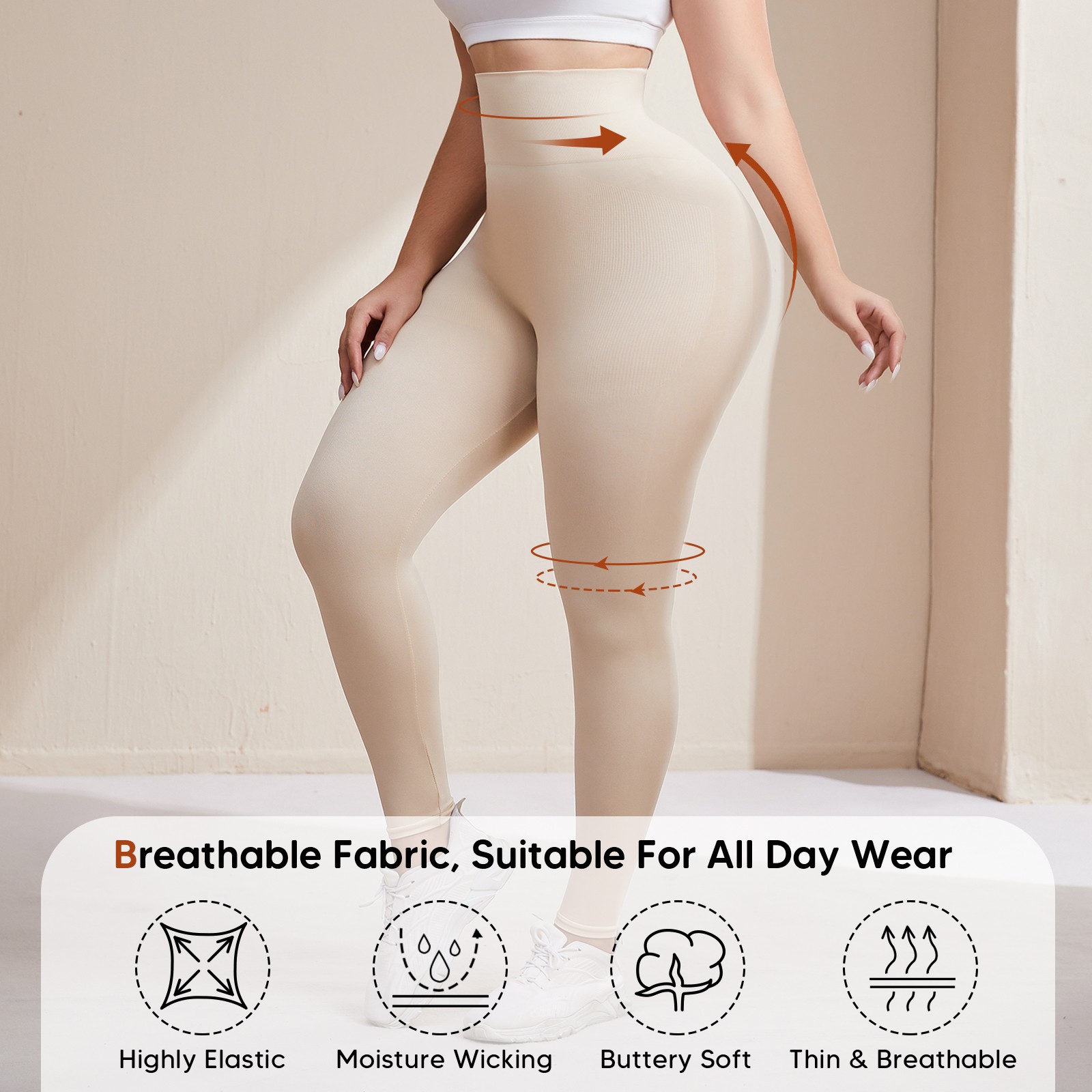 Plus Size Slimming Anti Cellulite Compression High Waist Leggings Leg Shaper