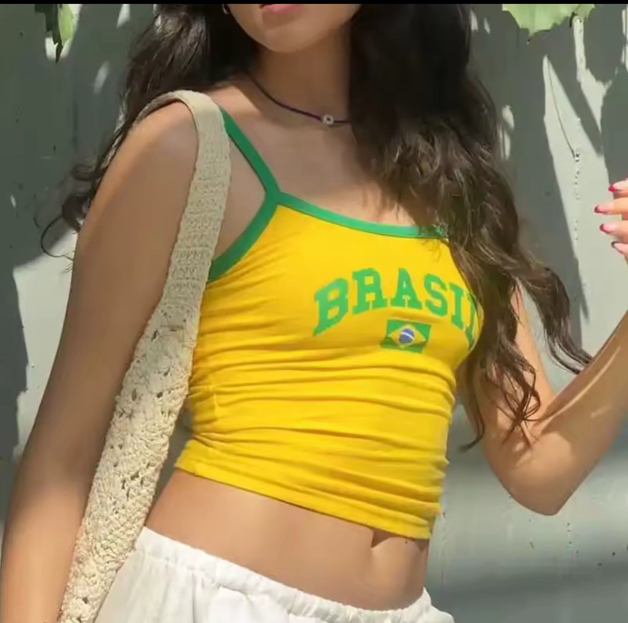 Brazil Tank Top Graphic Tees Women’s T-Shirt Tanks Summer Tops Sleeveless Yellow