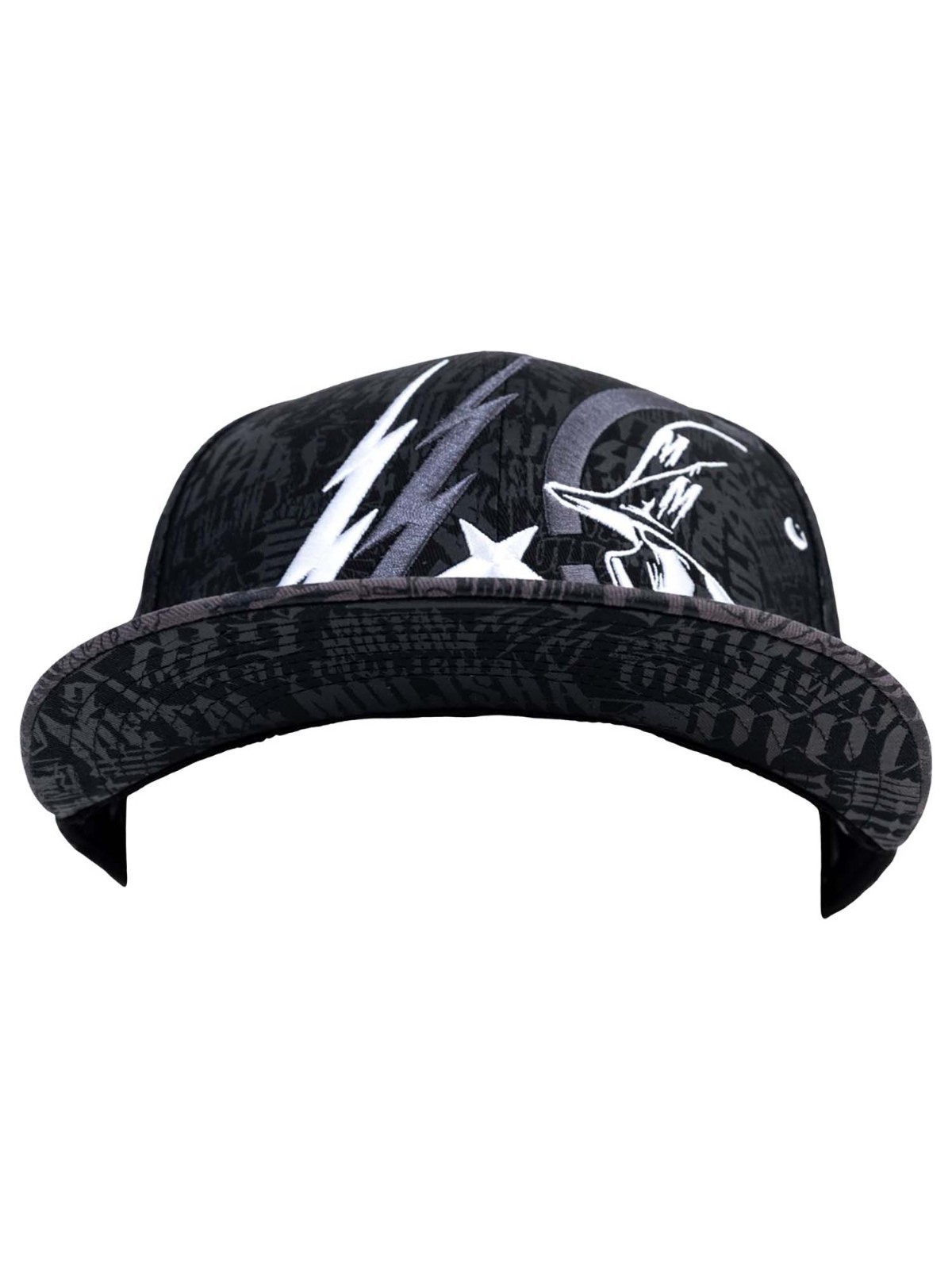 Metal Mulisha Men’s Ghost 3 Flex Hat Motocross Skull and Helmet FMX Baseball Cap