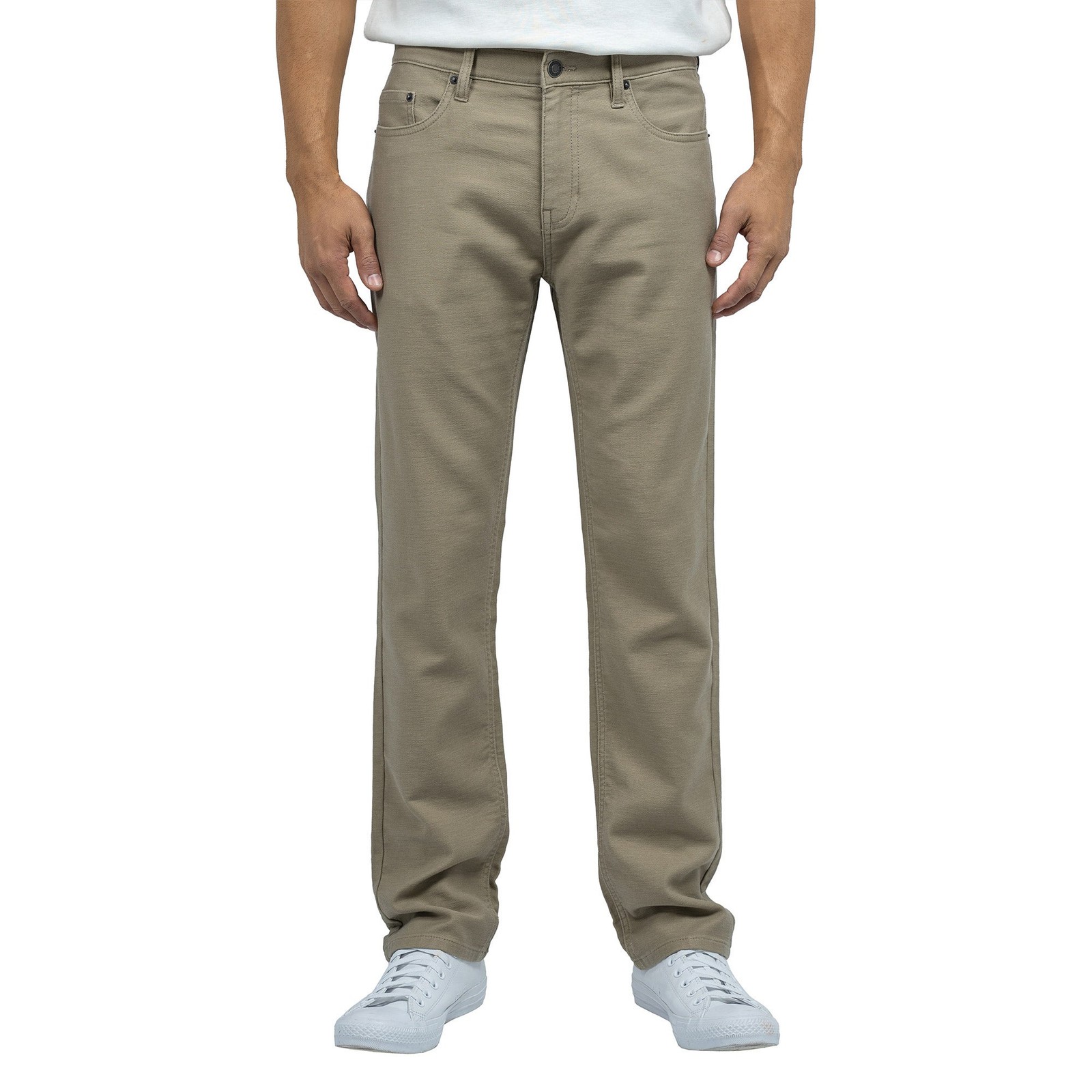 JACHS Men’s 5 Pocket Stretch Twill Pants Straight Fit Casual Travel Flex NWT