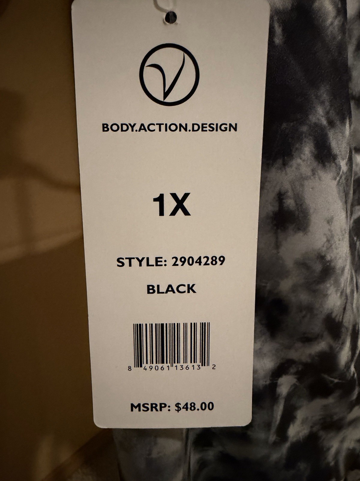 Vogo Athletica Body Action Design Tie-Dye Leggings 1X High Rise Ankle Yoga