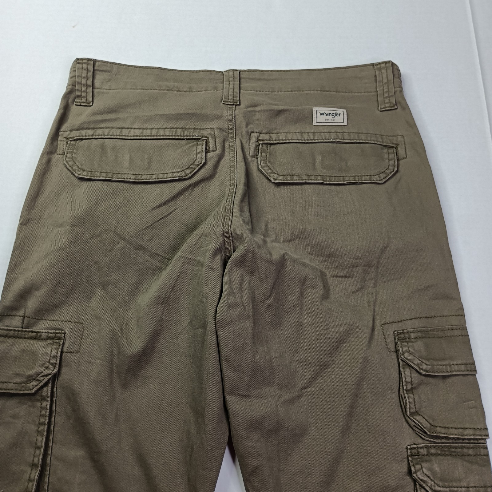 Wrangler Cargo Pants Men’s 30×30 Regular Taper Pine Green Stretch Workwear