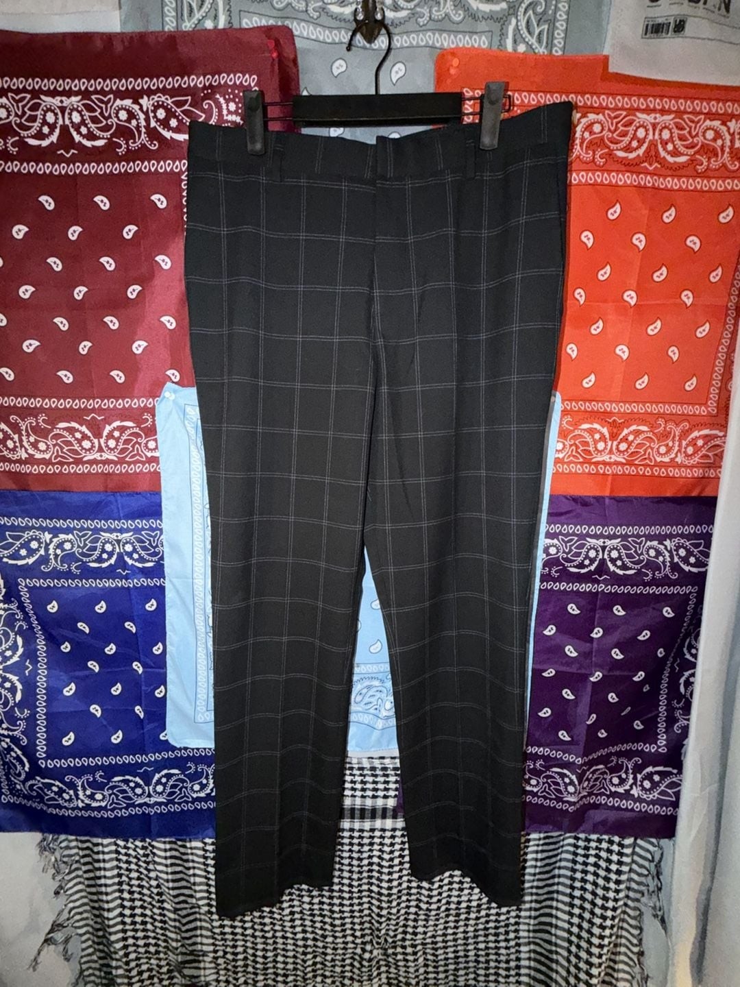 H&M Slim Fit Plaid Dress Pants