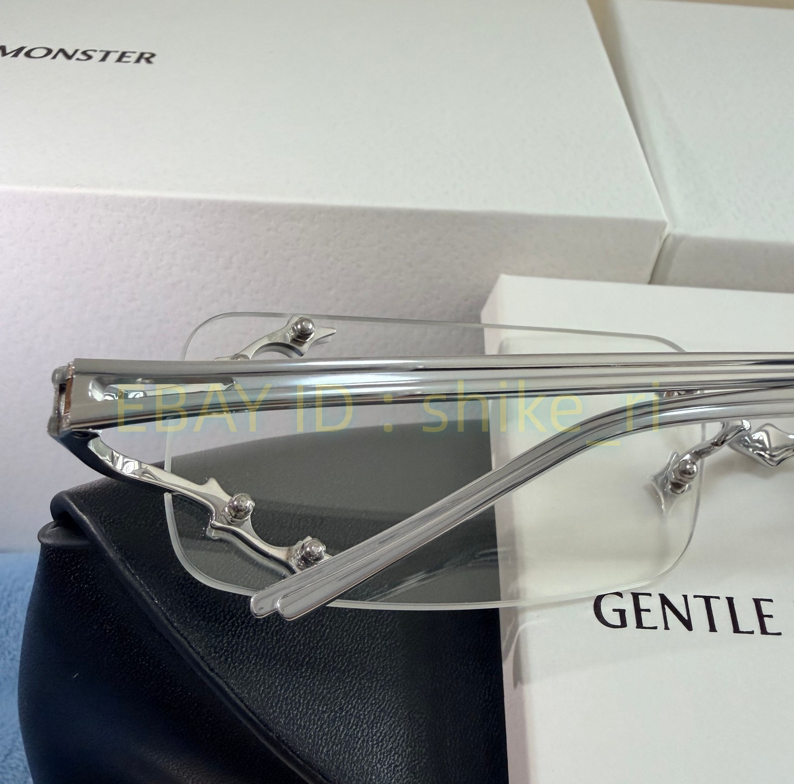 GentleMonster Sunglasses Bold Collection – Mosh 02 Silver Frame Clear Lenses