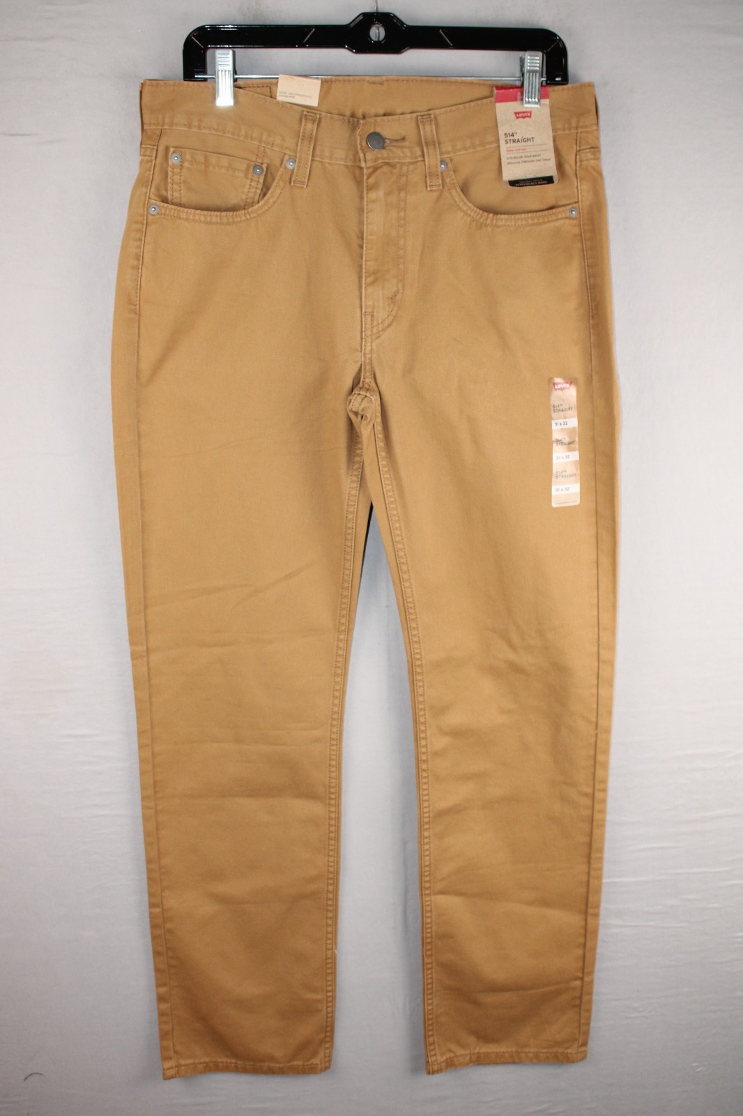 Levi’s 514 Straight Fit Pants Men’s 31×32 Caraway Brown Soft Washed Twill NWT