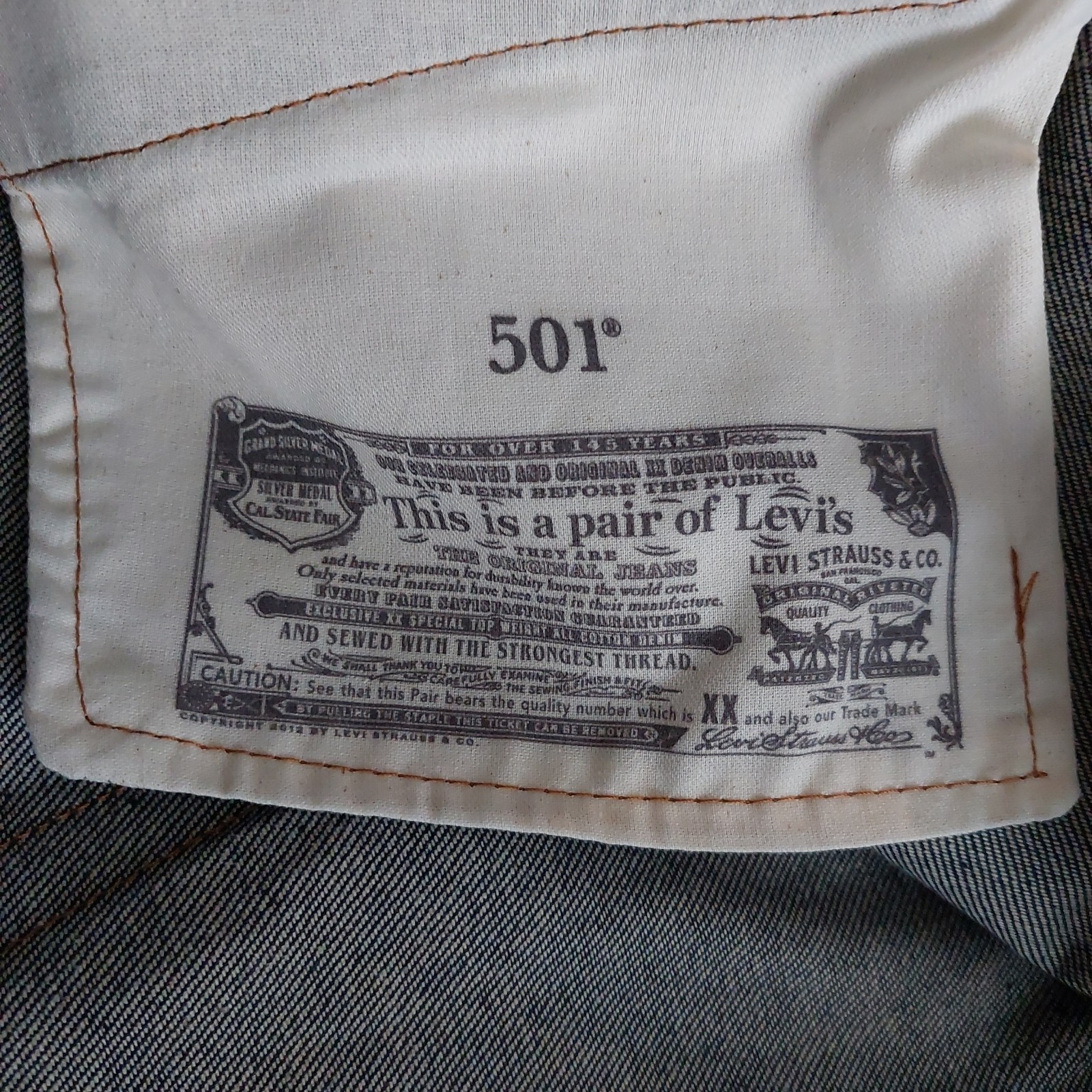 Levis 501 Original Jeans Mens 50×34 Dark Wash Button Fly Shrink To Fit Ridged