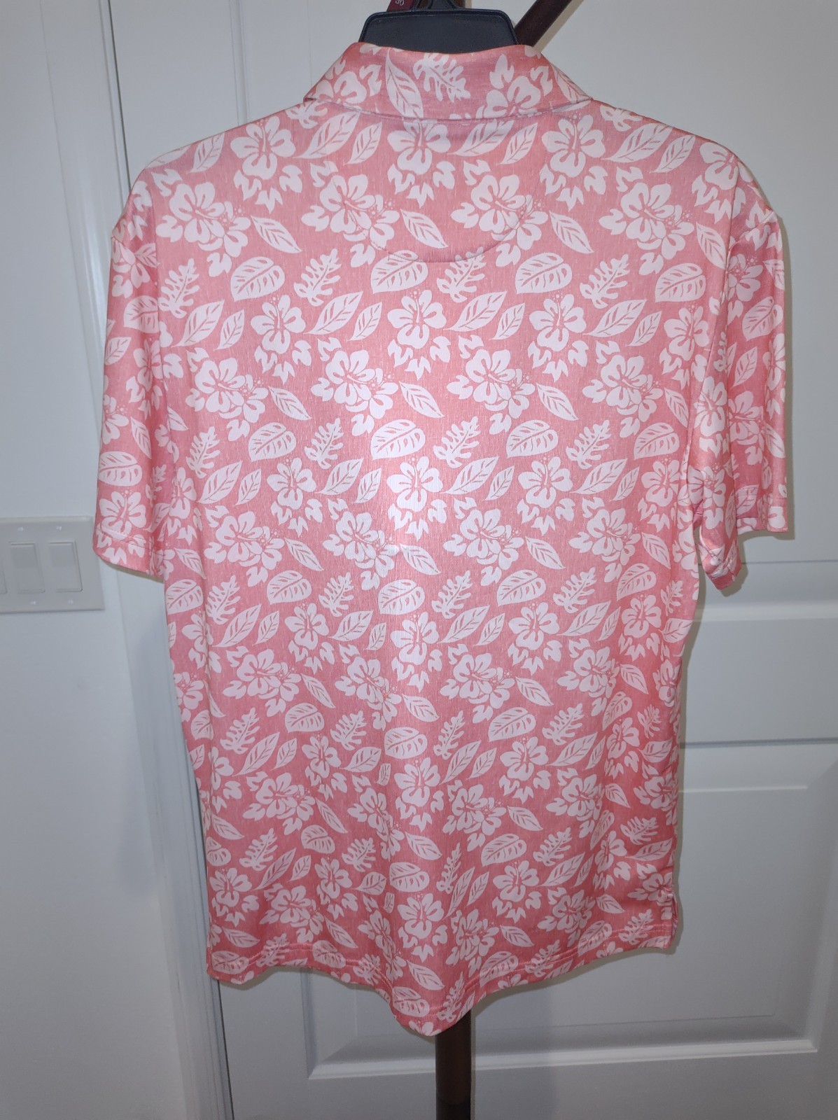 Ben Hogan Men’s Performance Golf Polo Shirt Flamingo Plume Print Size 3XL